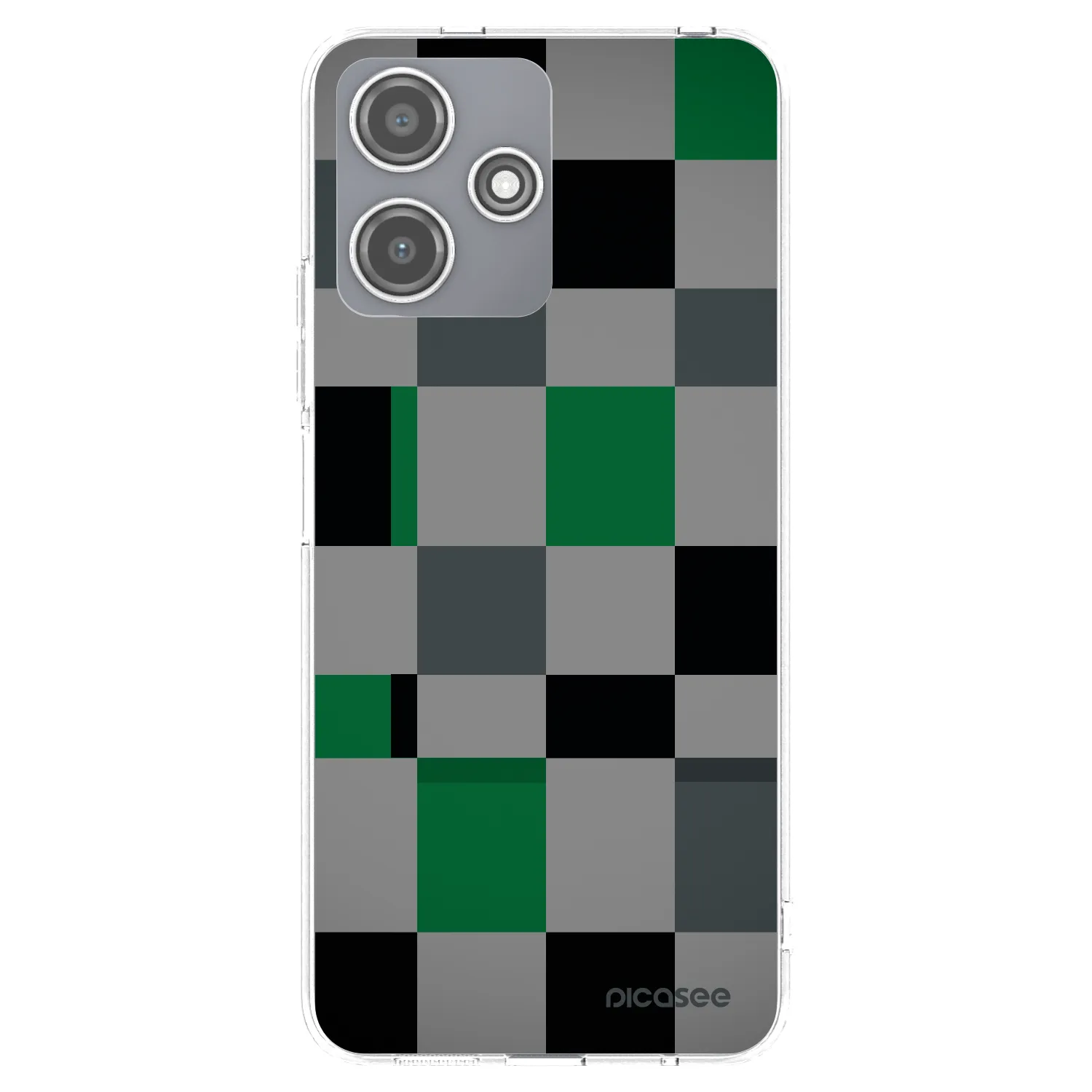 Picasee husă transparentă din silicon pentru Xiaomi Redmi 12 5G - Block Grid