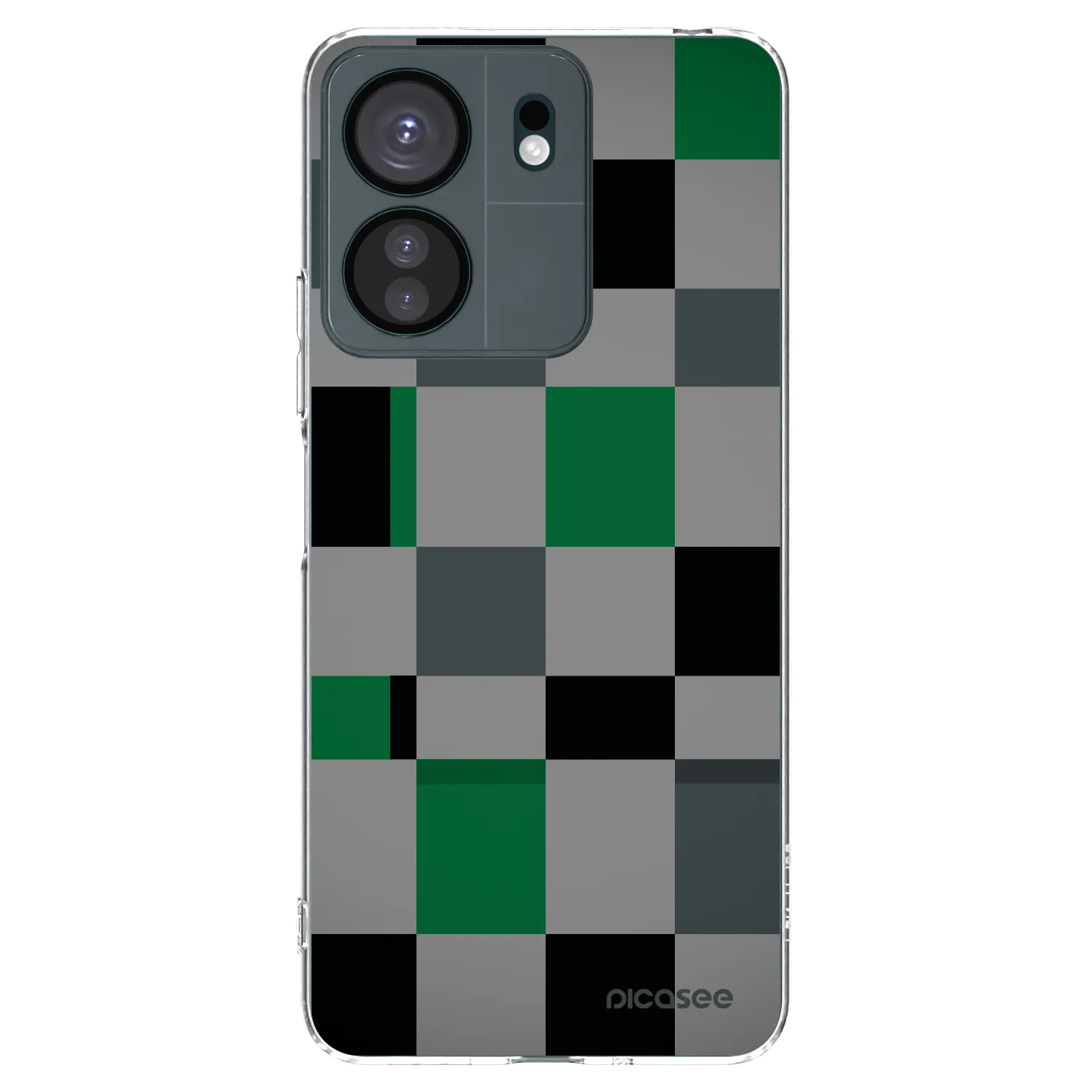 Picasee husă transparentă din silicon pentru Xiaomi Redmi 13C 4G - Block Grid