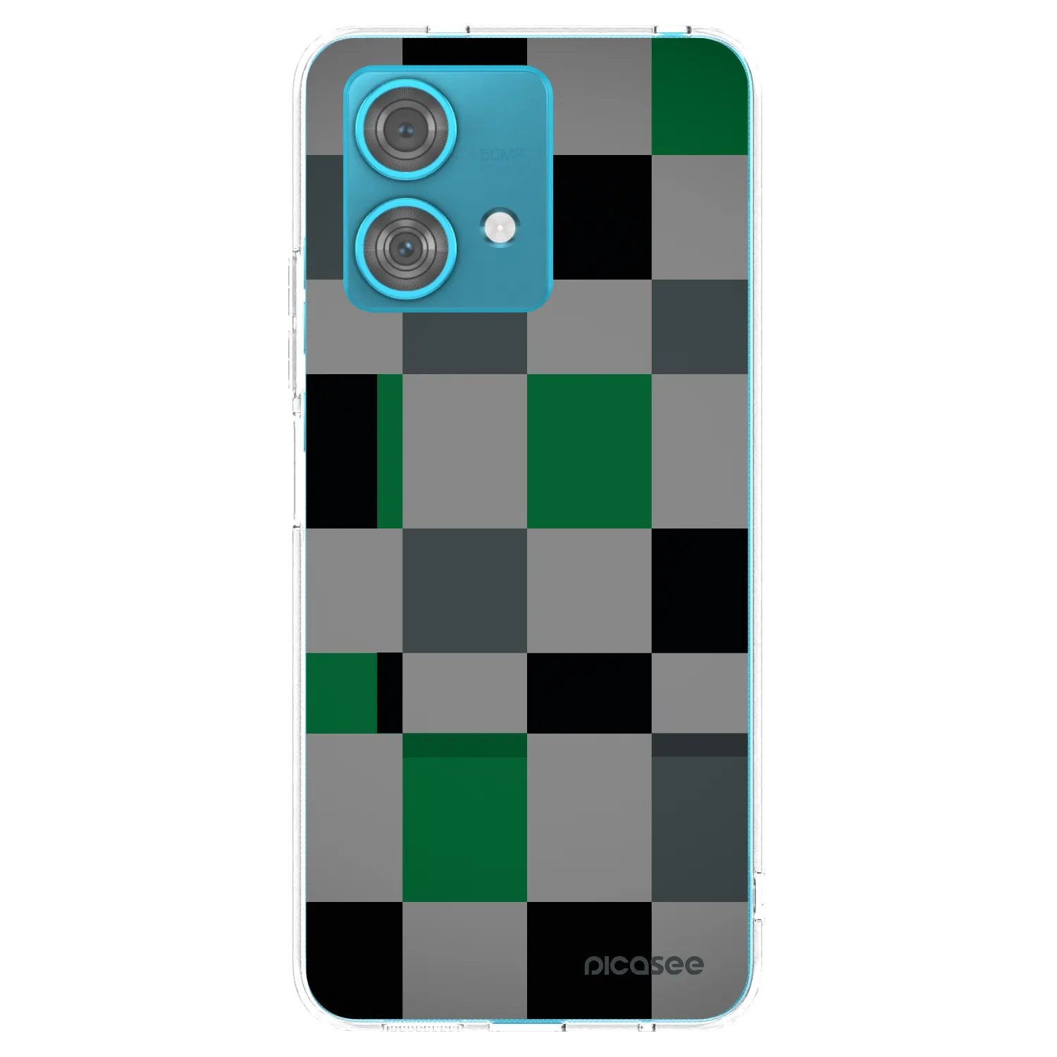 Picasee husă transparentă din silicon pentru Motorola Edge 40 Neo - Block Grid