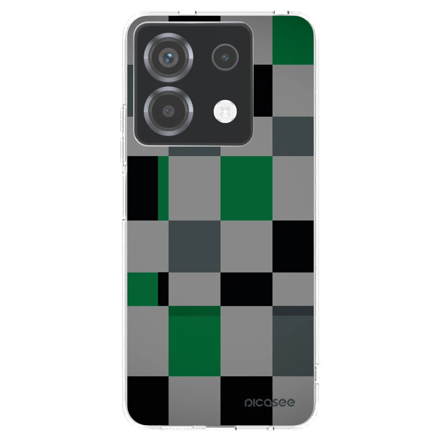 Picasee husă transparentă din silicon pentru Xiaomi Poco X6 - Block Grid