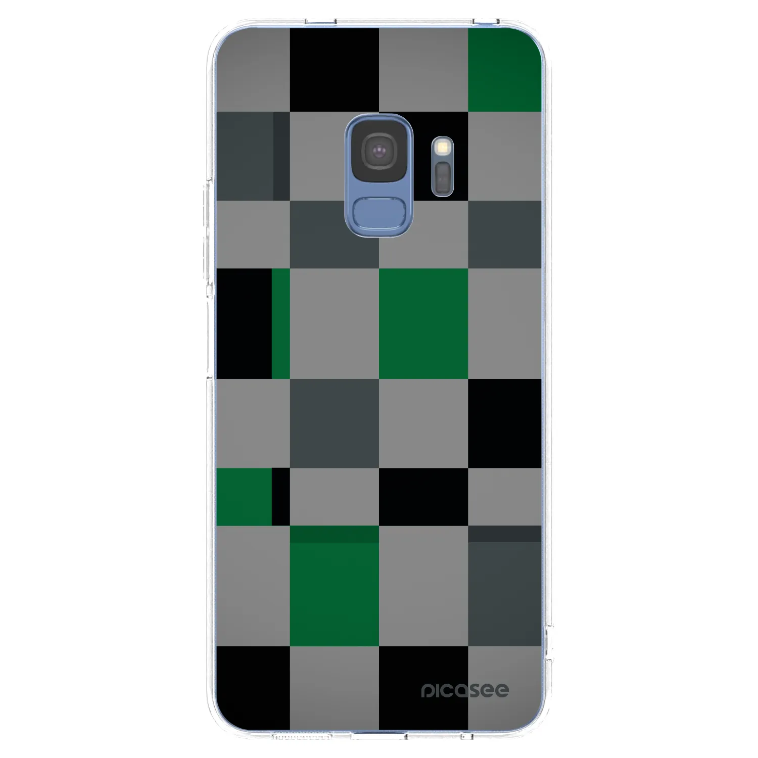 Picasee husă transparentă din silicon pentru Samsung Galaxy S9 G960F - Block Grid