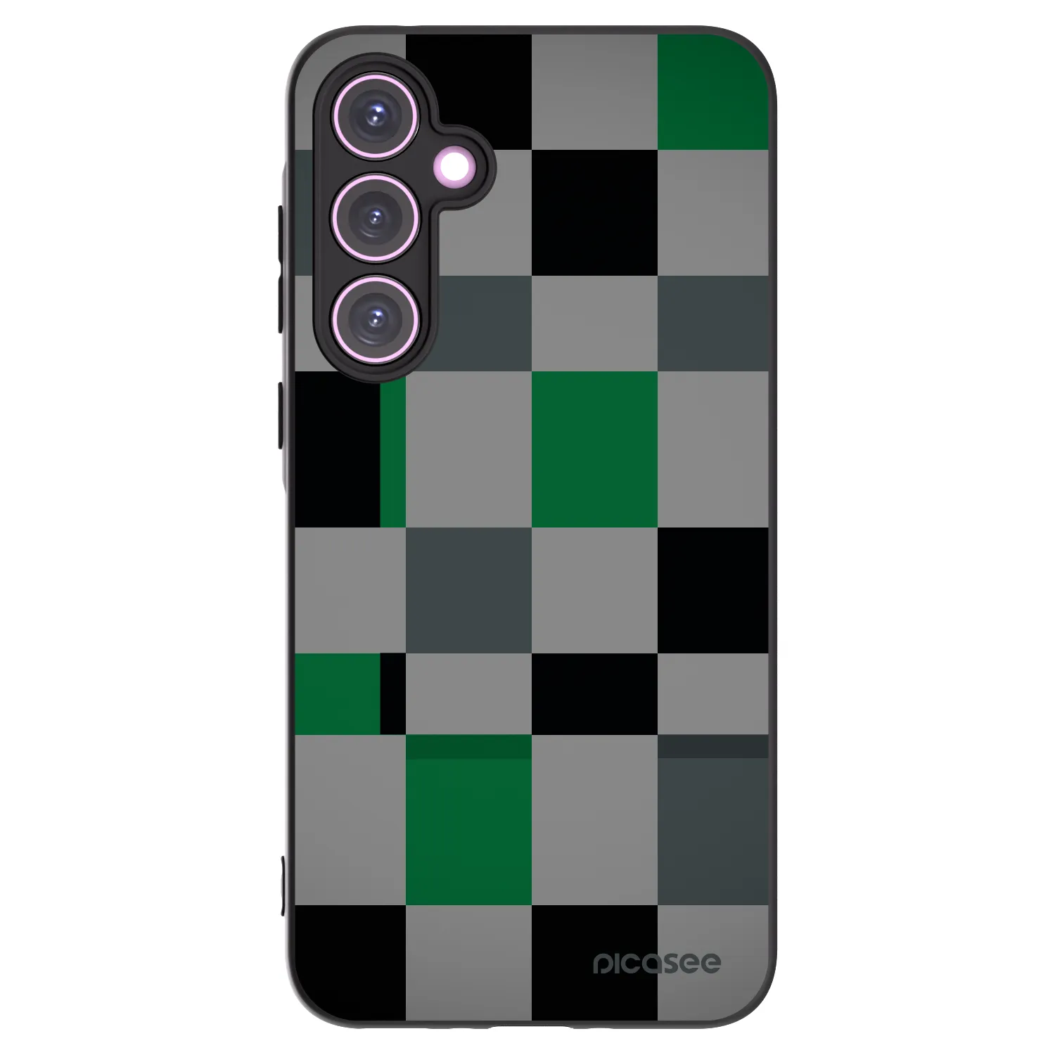 Picasee husă neagră din silicon pentru Samsung Galaxy A35 5G A356B - Block Grid