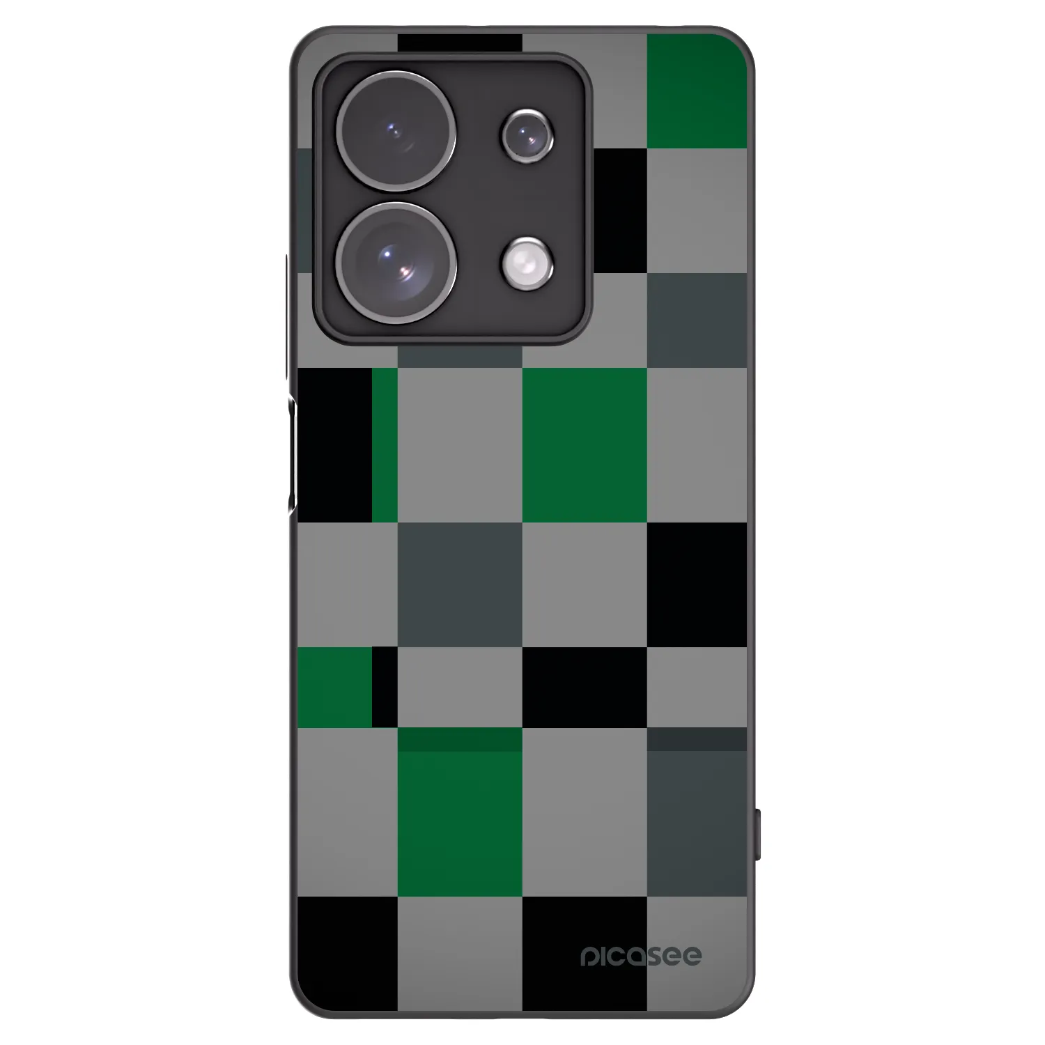 Picasee husă neagră din silicon pentru Xiaomi Redmi Note 13 Pro 4G - Block Grid