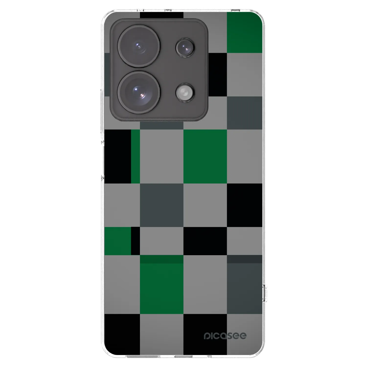 Picasee husă transparentă din silicon pentru Xiaomi Redmi Note 13 Pro 4G - Block Grid