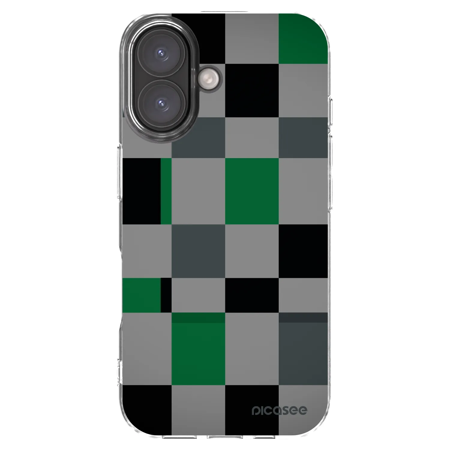 Picasee husă transparentă din silicon pentru Apple iPhone 16 - Block Grid
