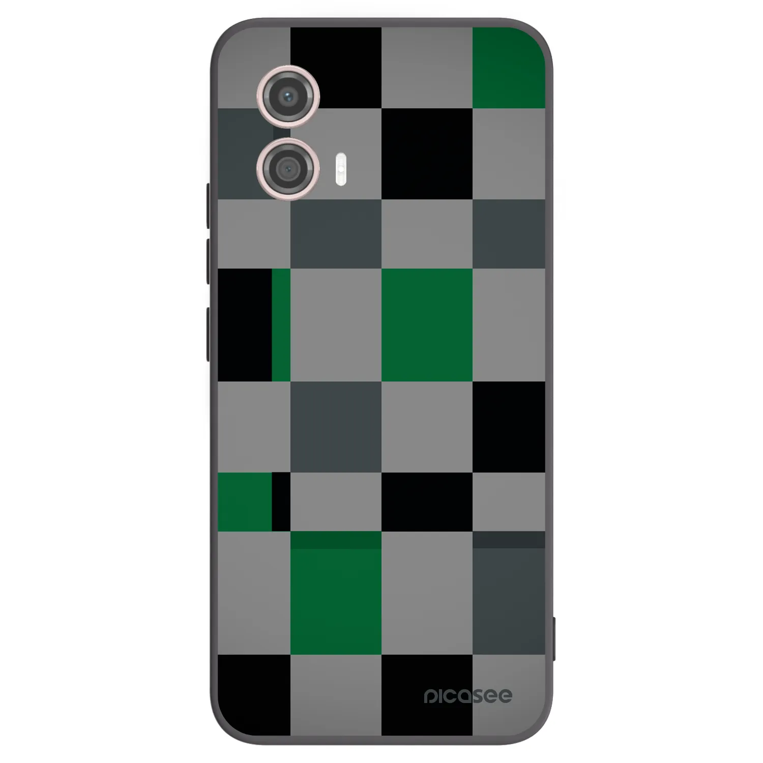 Picasee husă neagră din silicon pentru Motorola Moto G53 5G - Block Grid