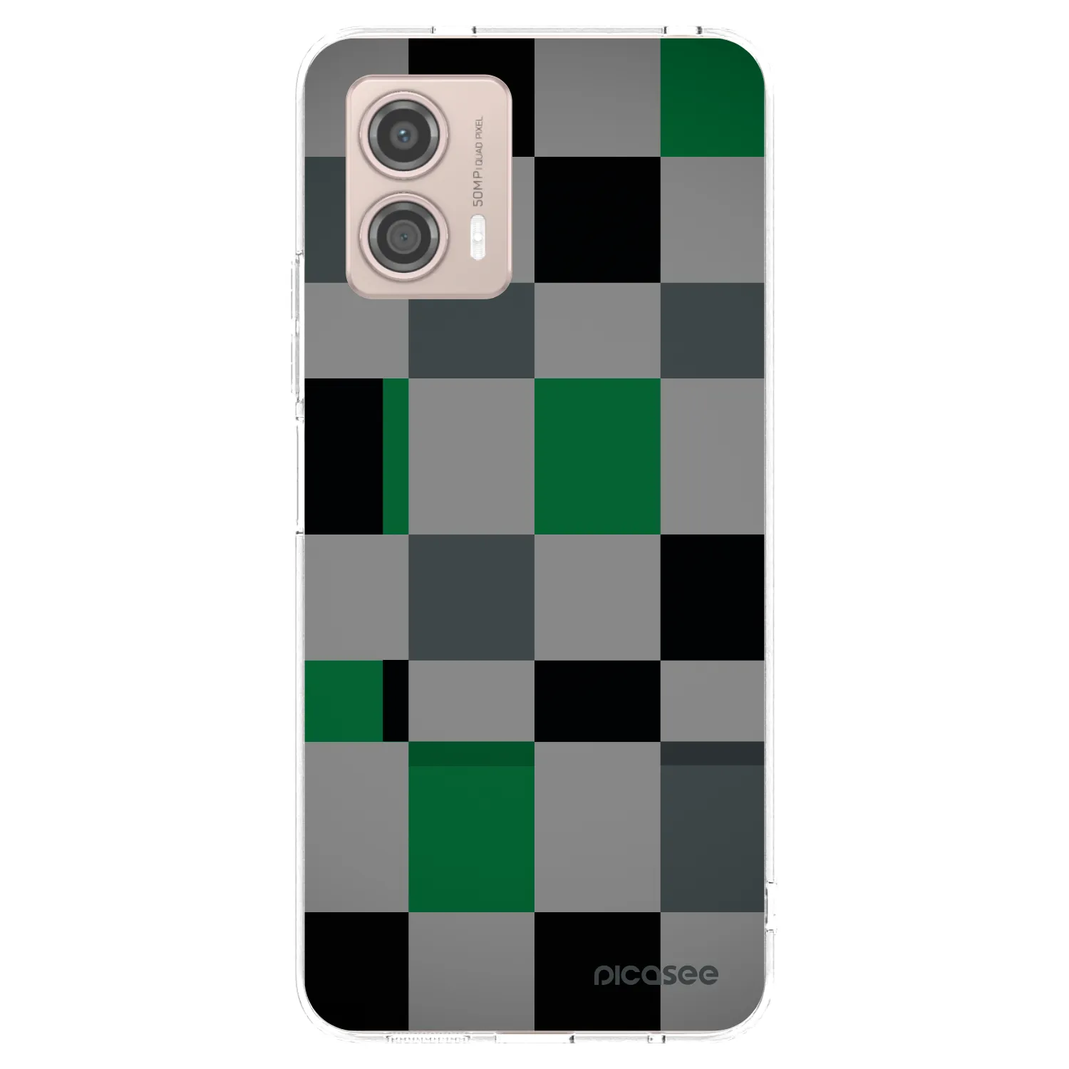 Picasee husă transparentă din silicon pentru Motorola Moto G53 5G - Block Grid