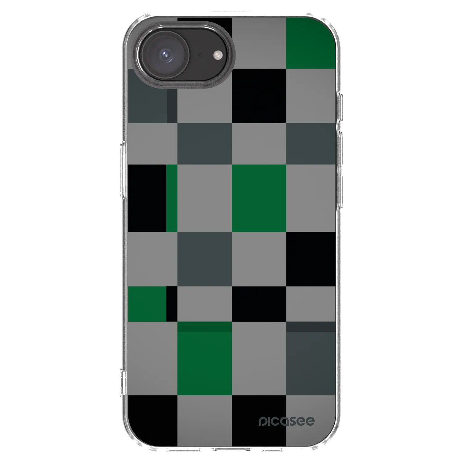 Picasee husă transparentă din silicon pentru Apple iPhone 16e - Block Grid