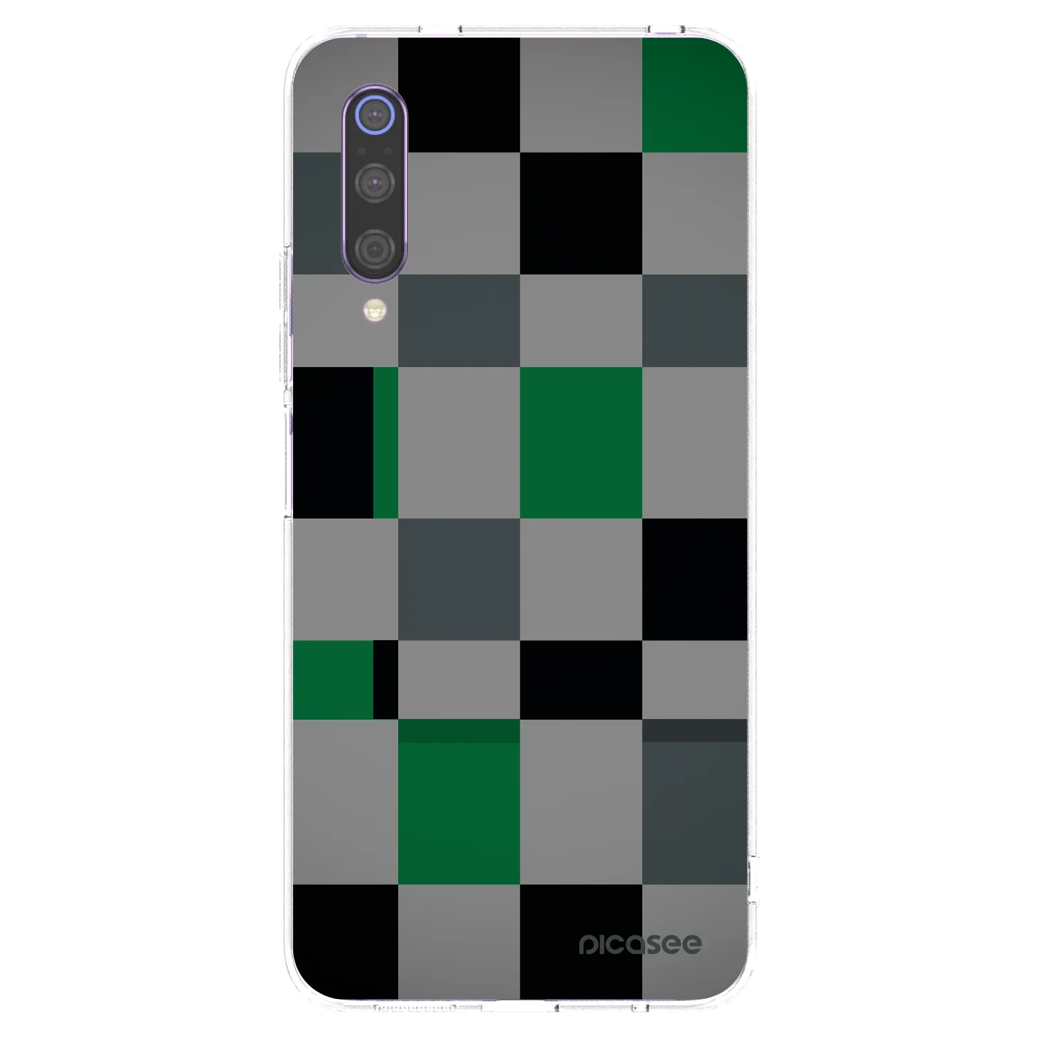 Picasee husă transparentă din silicon pentru Xiaomi Mi 9 - Block Grid