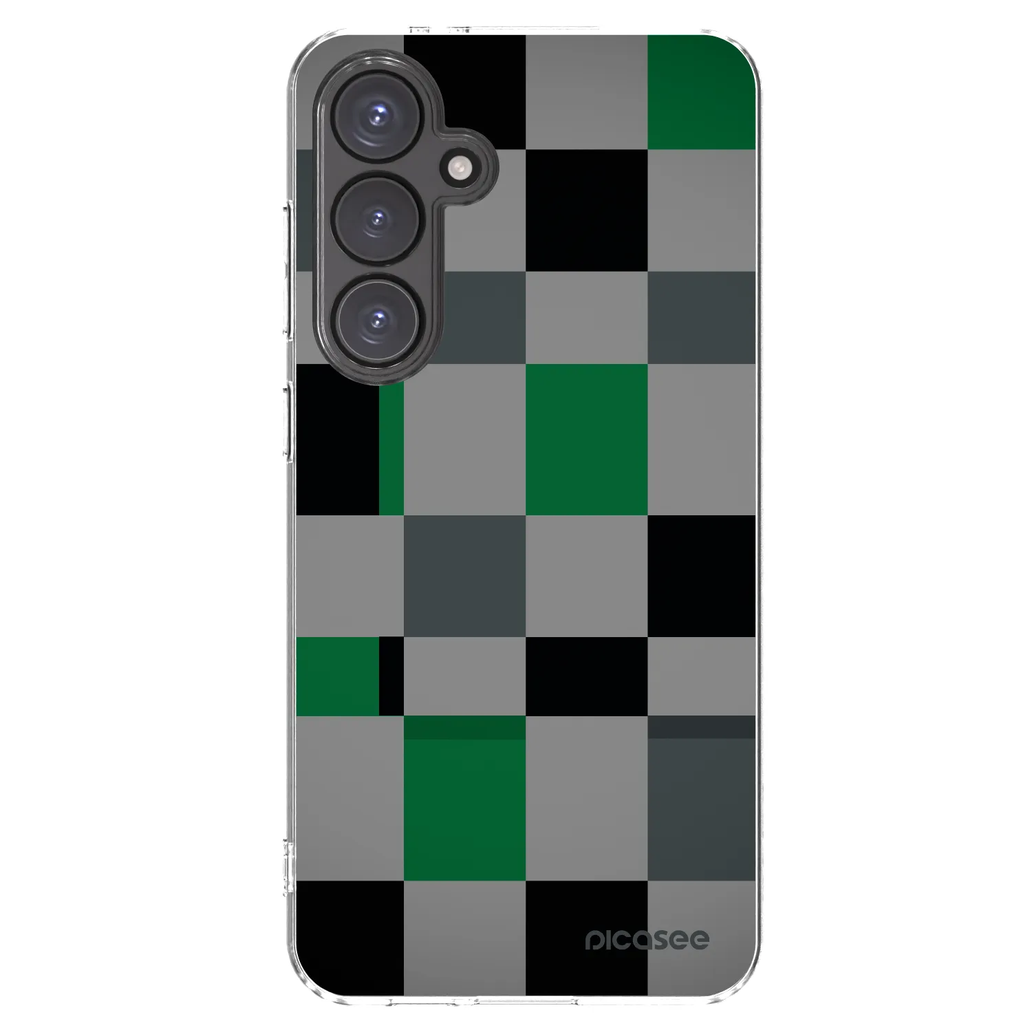 Picasee husă transparentă din silicon pentru Samsung Galaxy S24 FE S721B - Block Grid