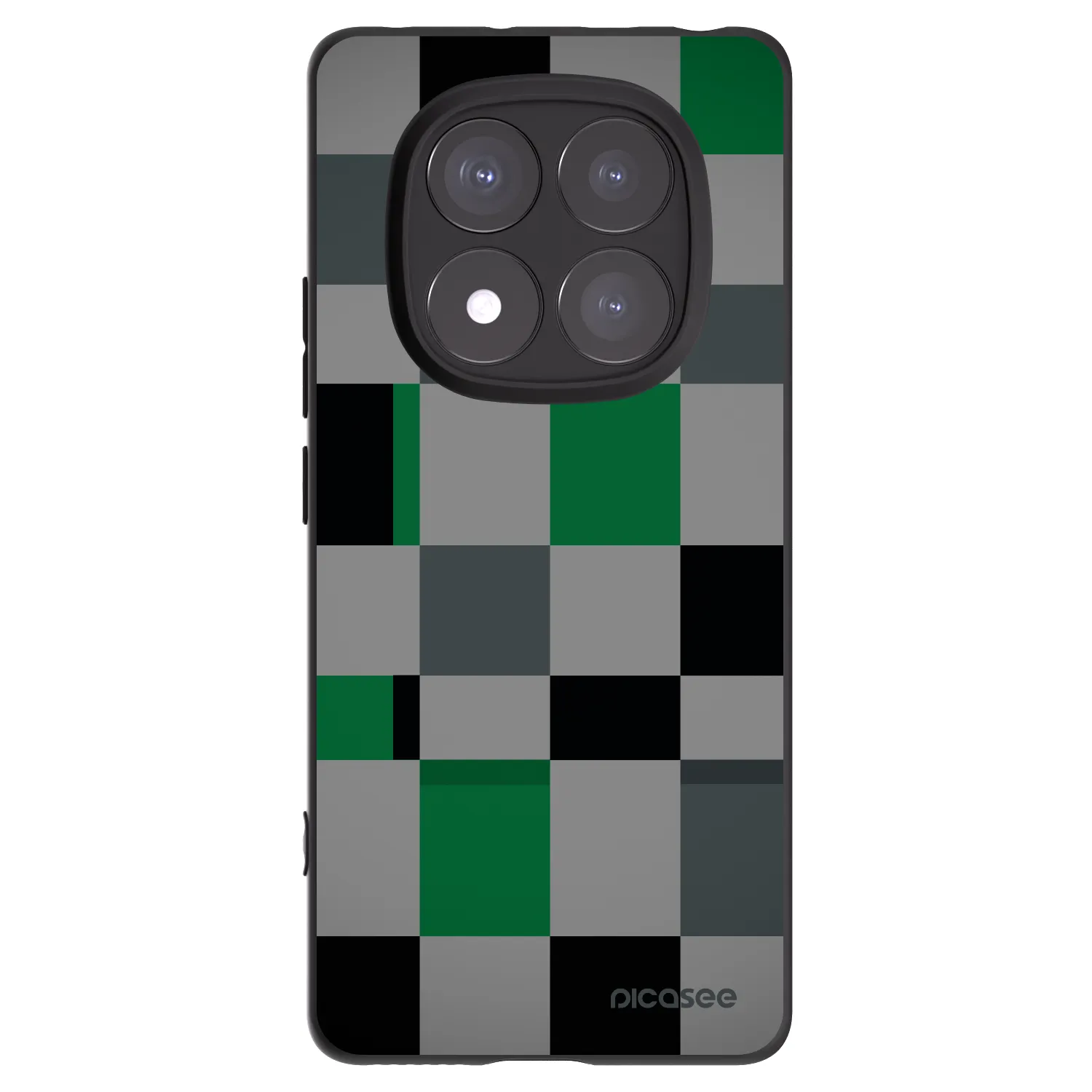 Picasee husă neagră din silicon pentru Xiaomi Redmi Note 14 Pro 5G - Block Grid