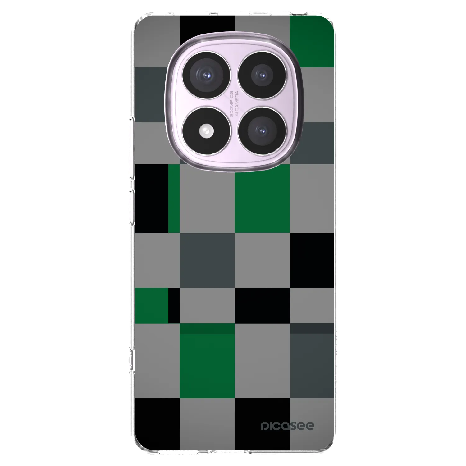 Picasee husă transparentă din silicon pentru Xiaomi Redmi Note 14 Pro 5G - Block Grid