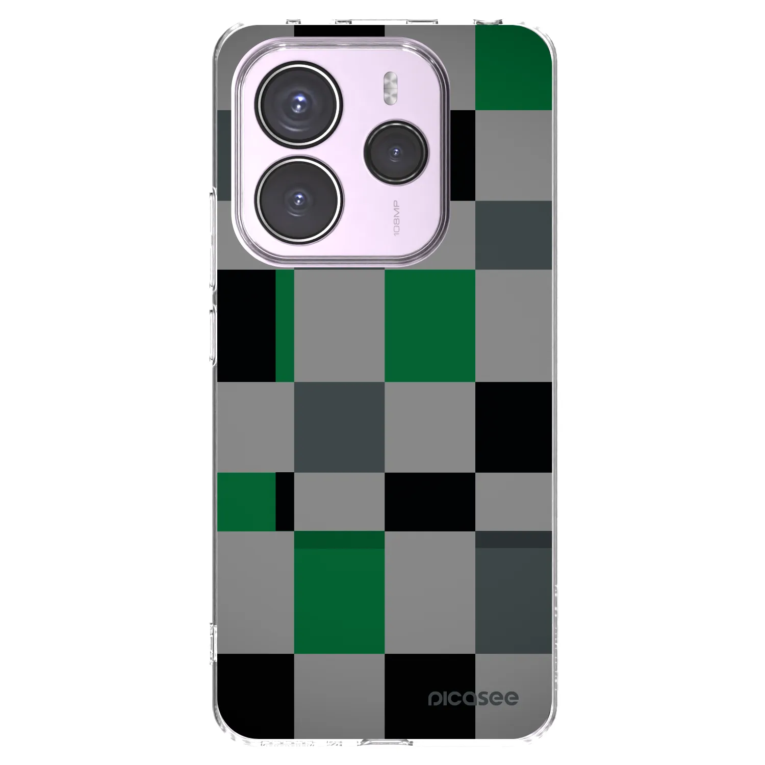 Picasee husă transparentă din silicon pentru Xiaomi Redmi Note 14 5G - Block Grid