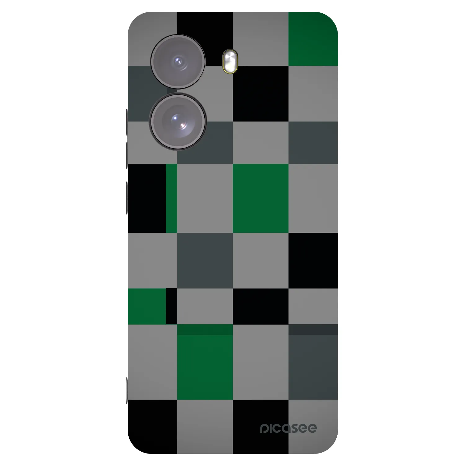 Picasee husă neagră din silicon pentru Xiaomi Poco X7 - Block Grid