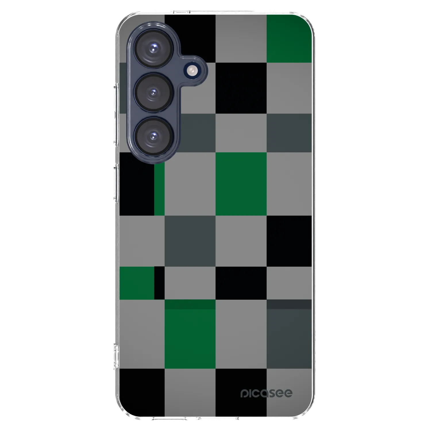 Picasee husă transparentă din silicon pentru Samsung Galaxy S25 5G - Block Grid