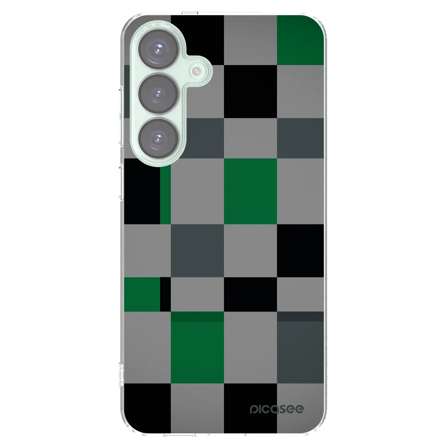 Picasee husă transparentă din silicon pentru Samsung Galaxy S25+ 5G - Block Grid