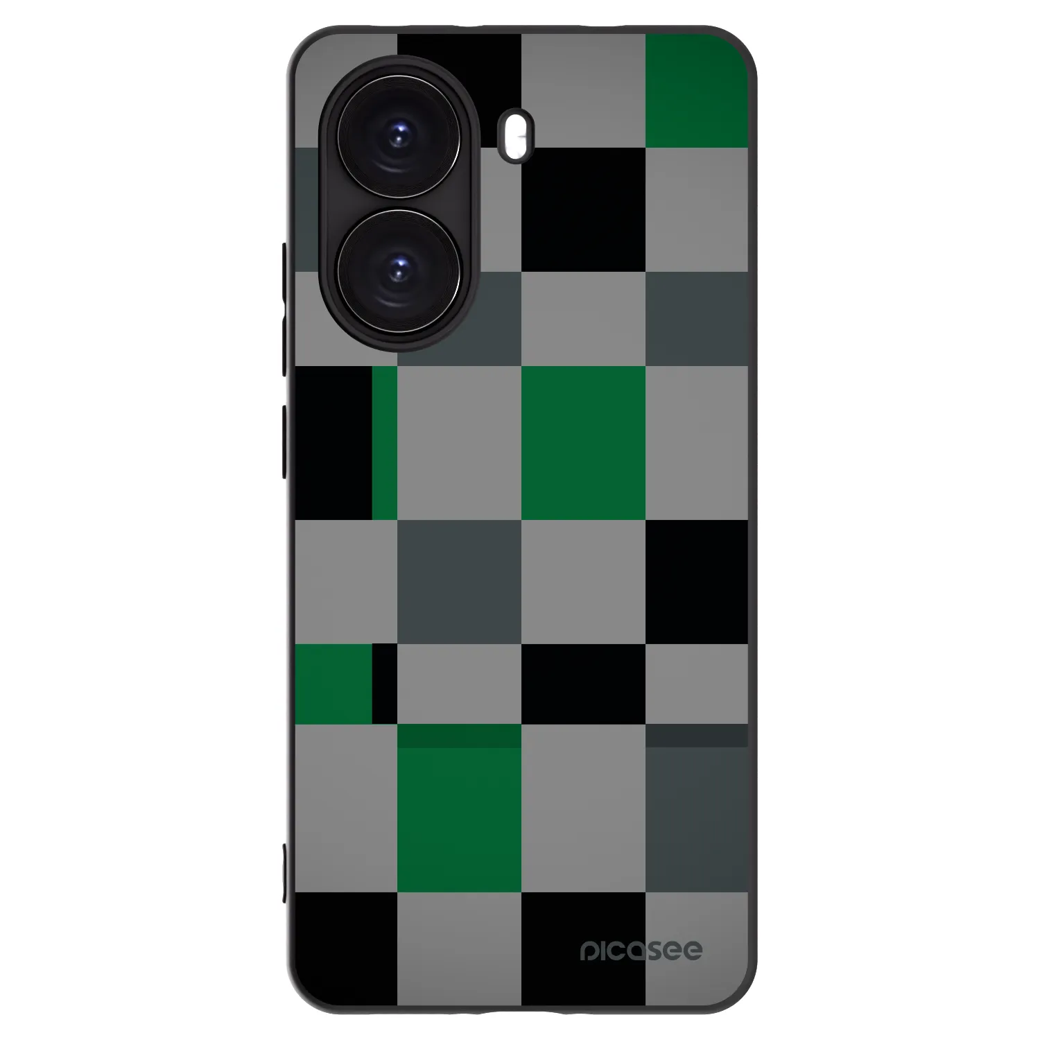 Picasee husă neagră din silicon pentru Xiaomi Poco X7 Pro 5G - Block Grid