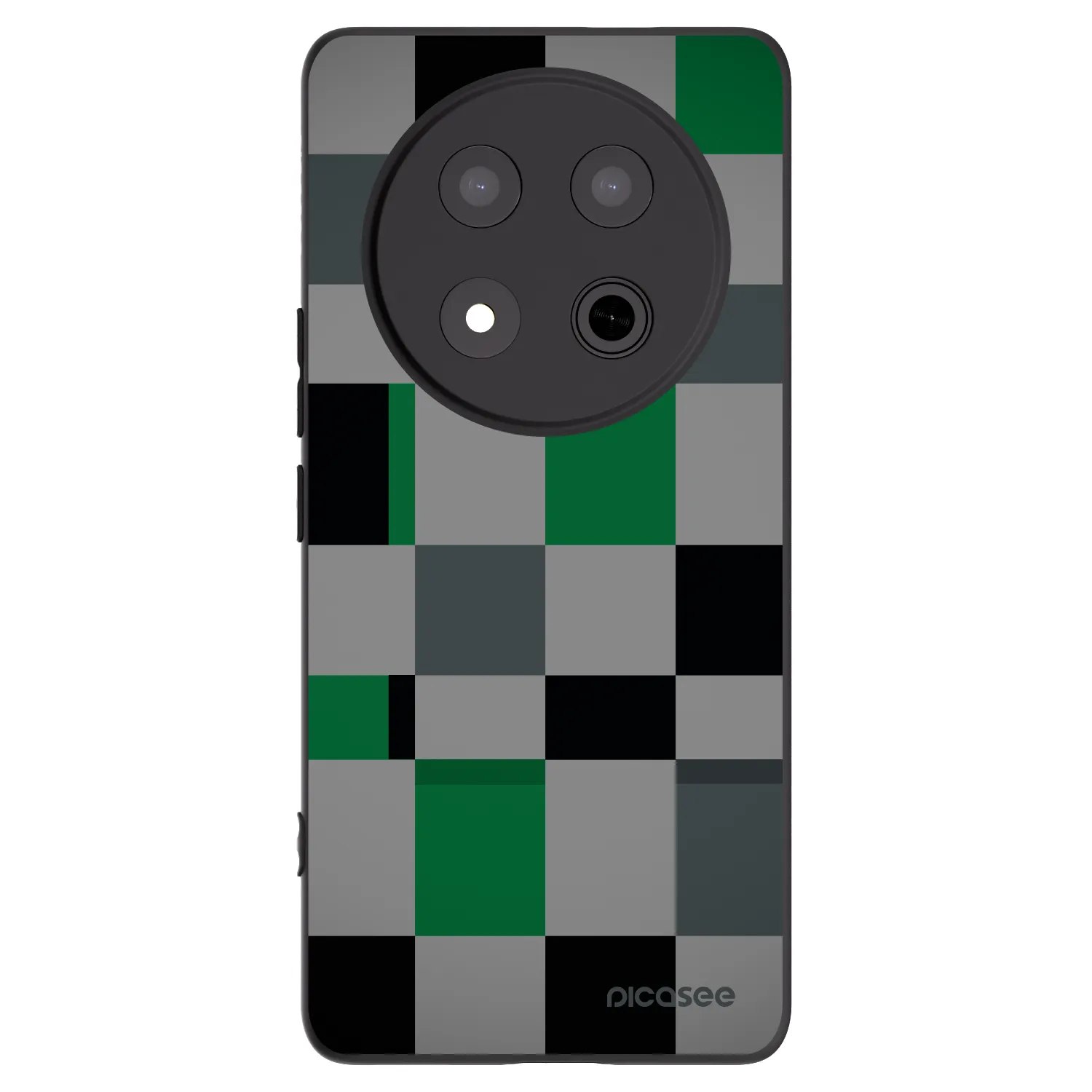 Picasee husă neagră din silicon pentru Honor Magic7 Lite 5G - Block Grid