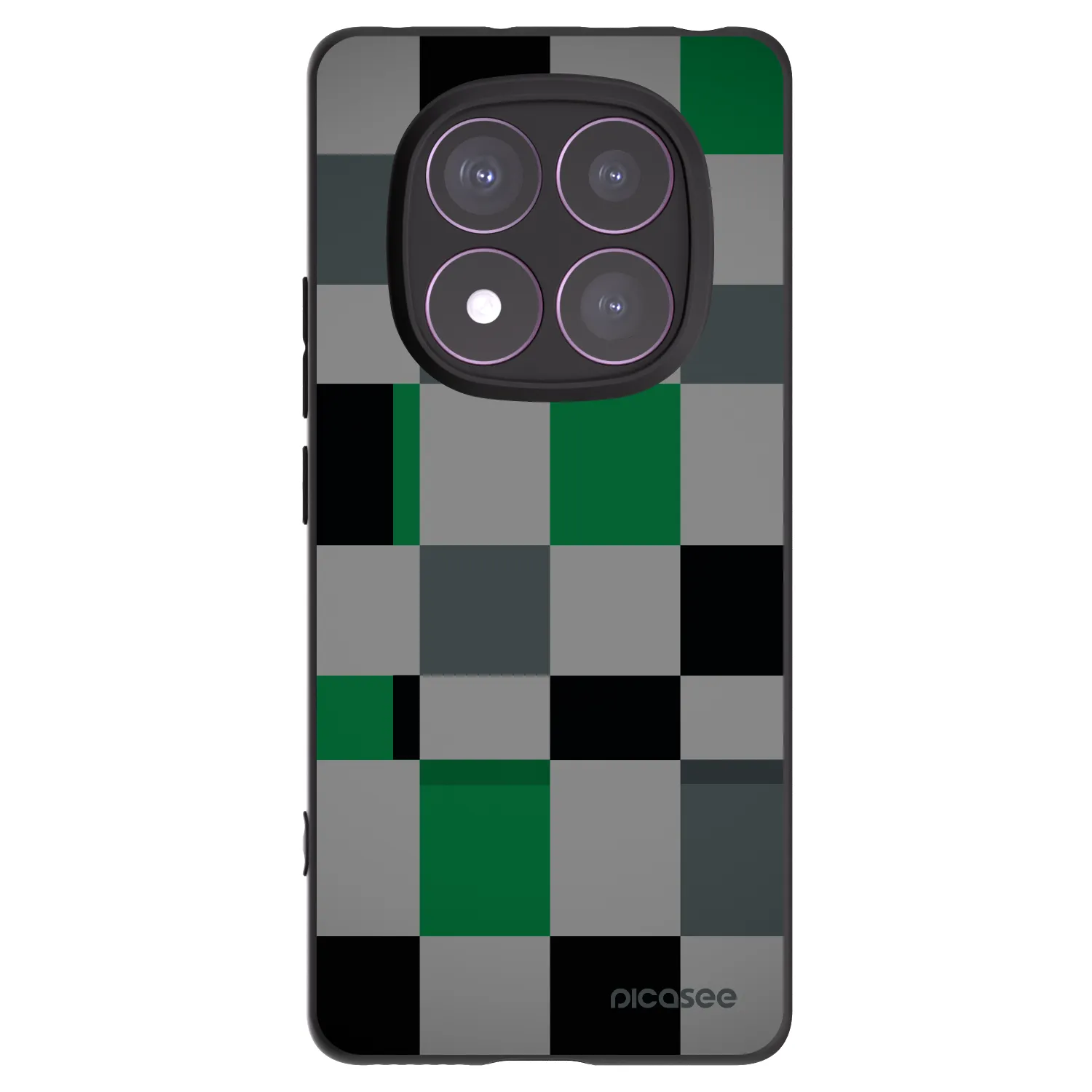 Picasee husă neagră din silicon pentru Xiaomi Redmi Note 14 Pro 4G - Block Grid