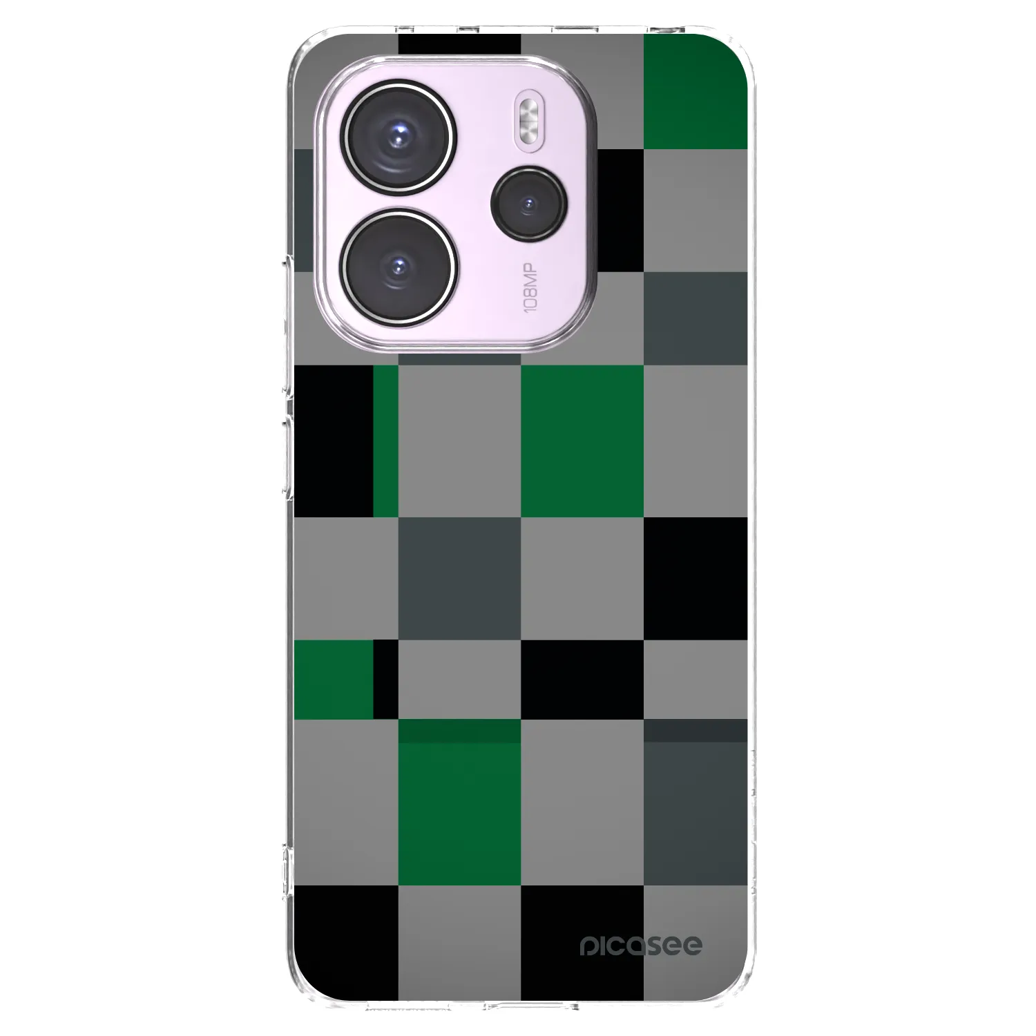 Picasee husă transparentă din silicon pentru Xiaomi Redmi Note 14 4G - Block Grid