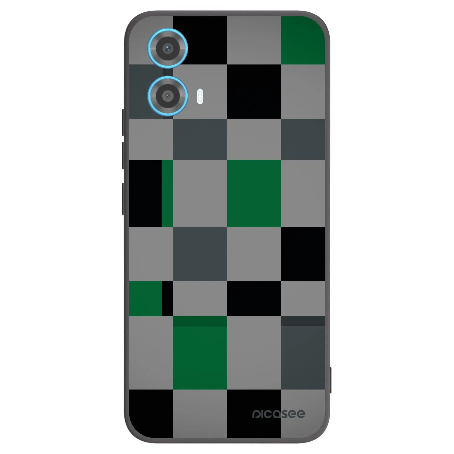 Picasee husă neagră din silicon pentru Motorola Moto G34 5G - Block Grid