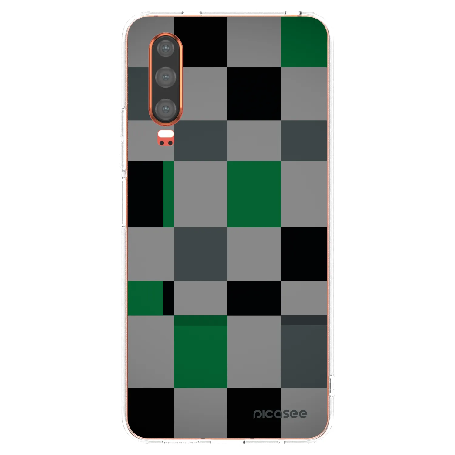Picasee husă transparentă din silicon pentru Huawei P30 - Block Grid