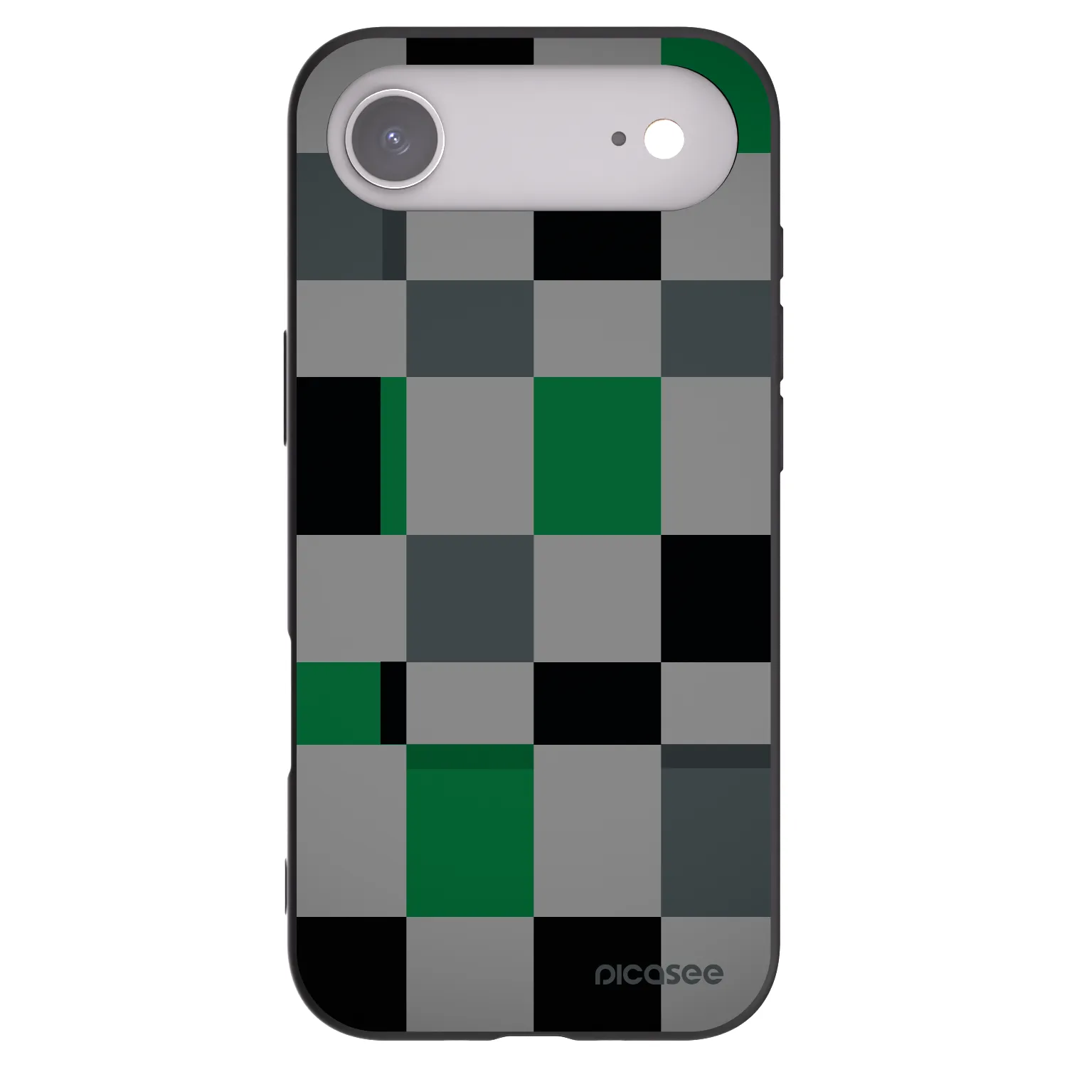 Picasee husă neagră din silicon pentru Apple iPhone Air - Block Grid