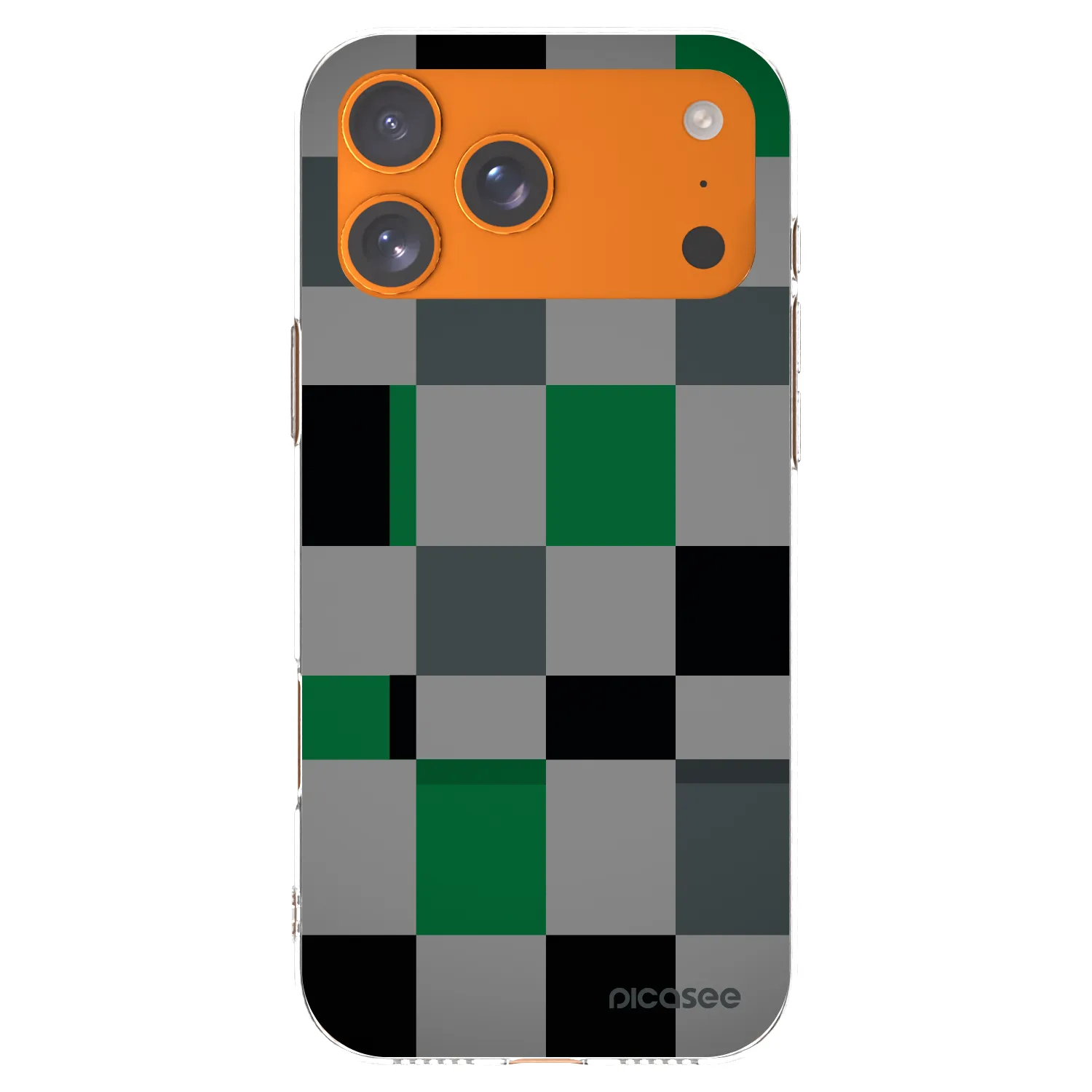 Picasee husă transparentă din silicon pentru Apple iPhone 17 Pro Max - Block Grid