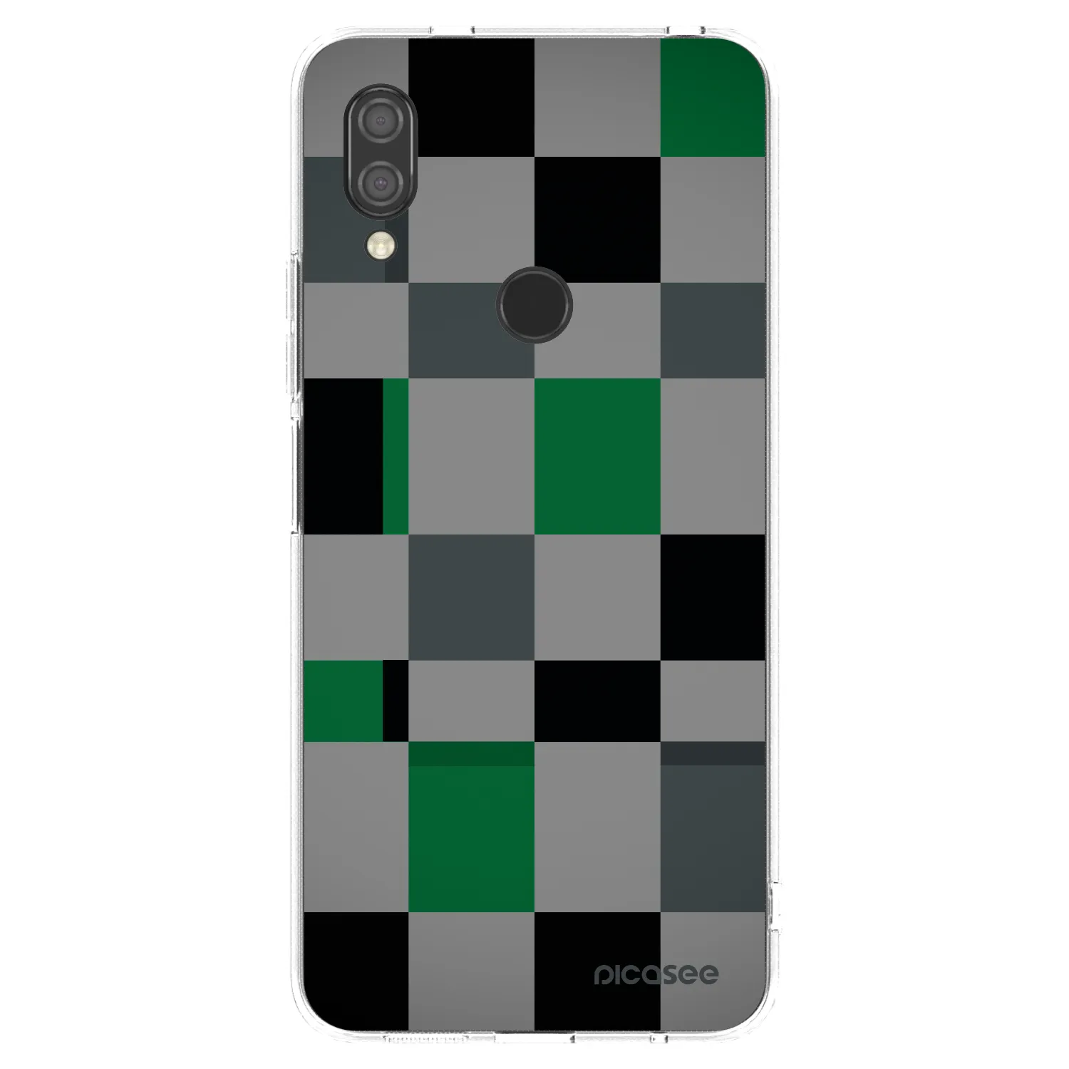 Picasee husă transparentă din silicon pentru Xiaomi Redmi 7 - Block Grid