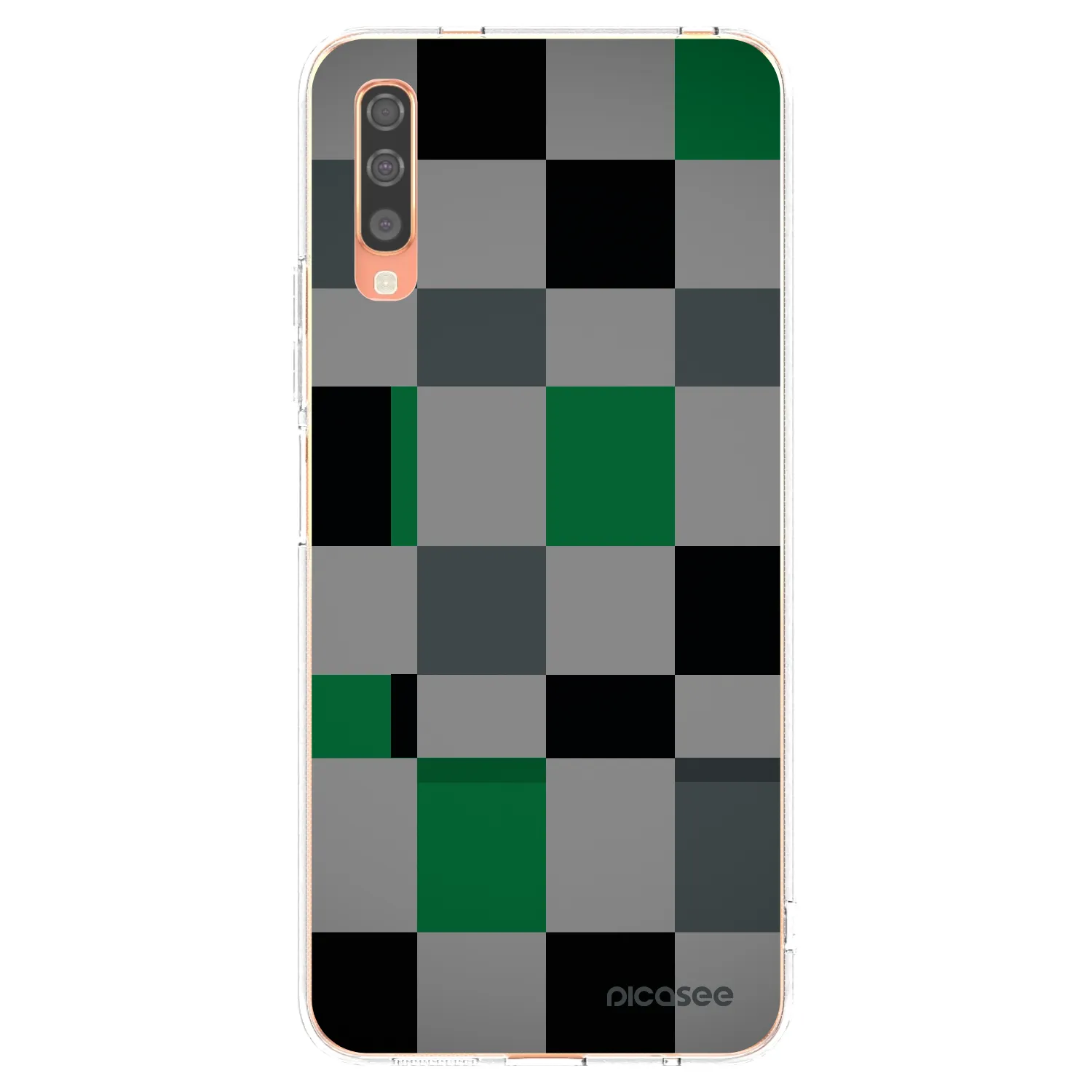 Picasee husă transparentă din silicon pentru Samsung Galaxy A70 A705F - Block Grid