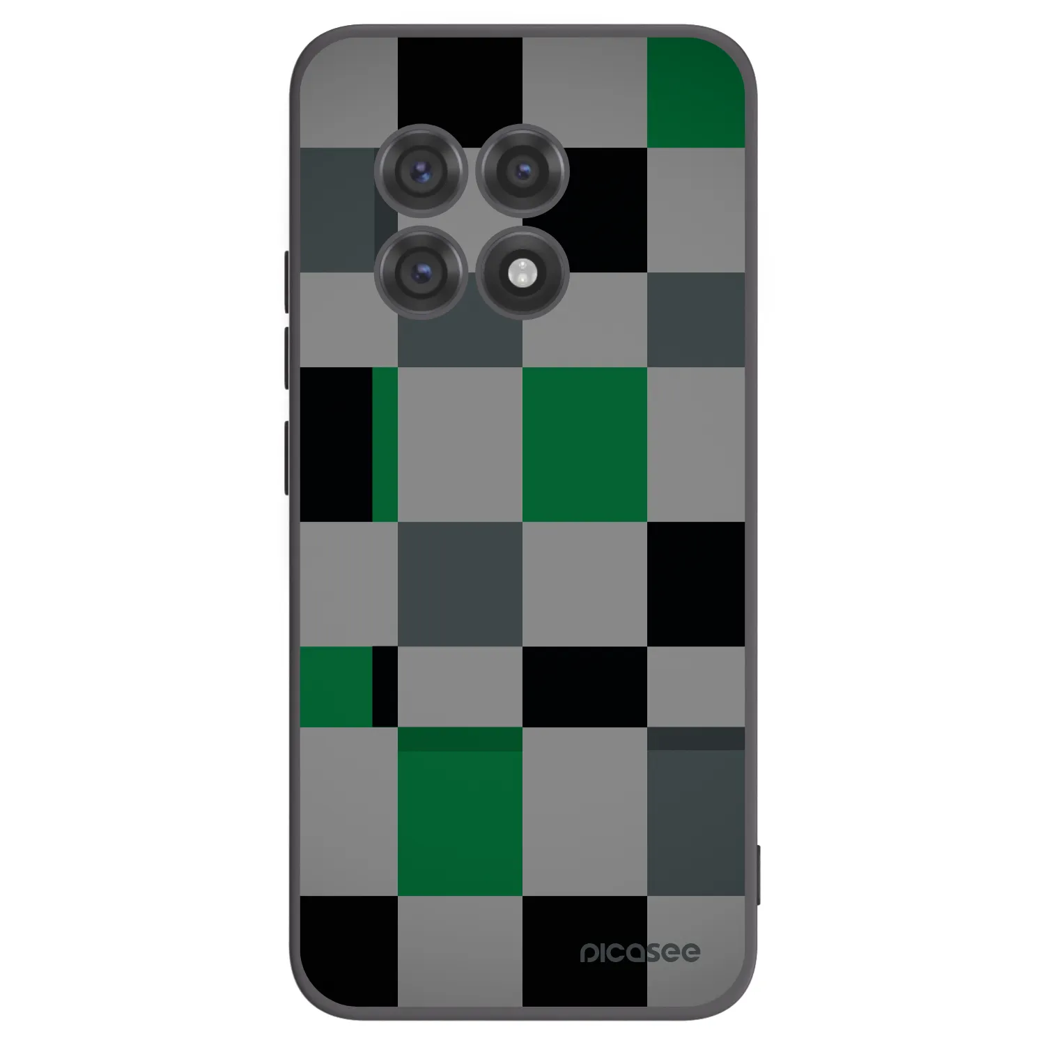 Picasee husă neagră din silicon pentru OnePlus 13R 5G - Block Grid