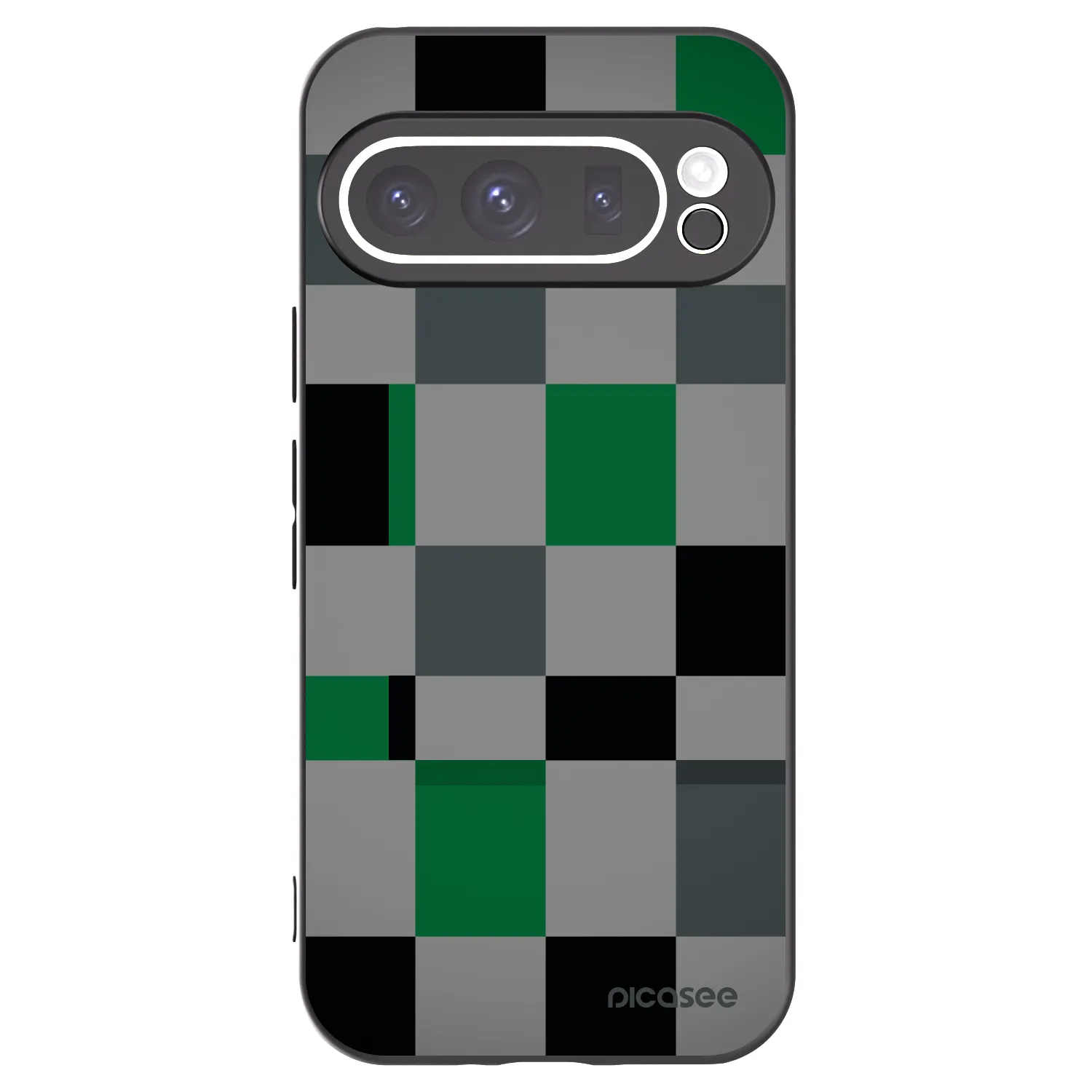Picasee husă neagră din silicon pentru Google Pixel 9 Pro XL - Block Grid