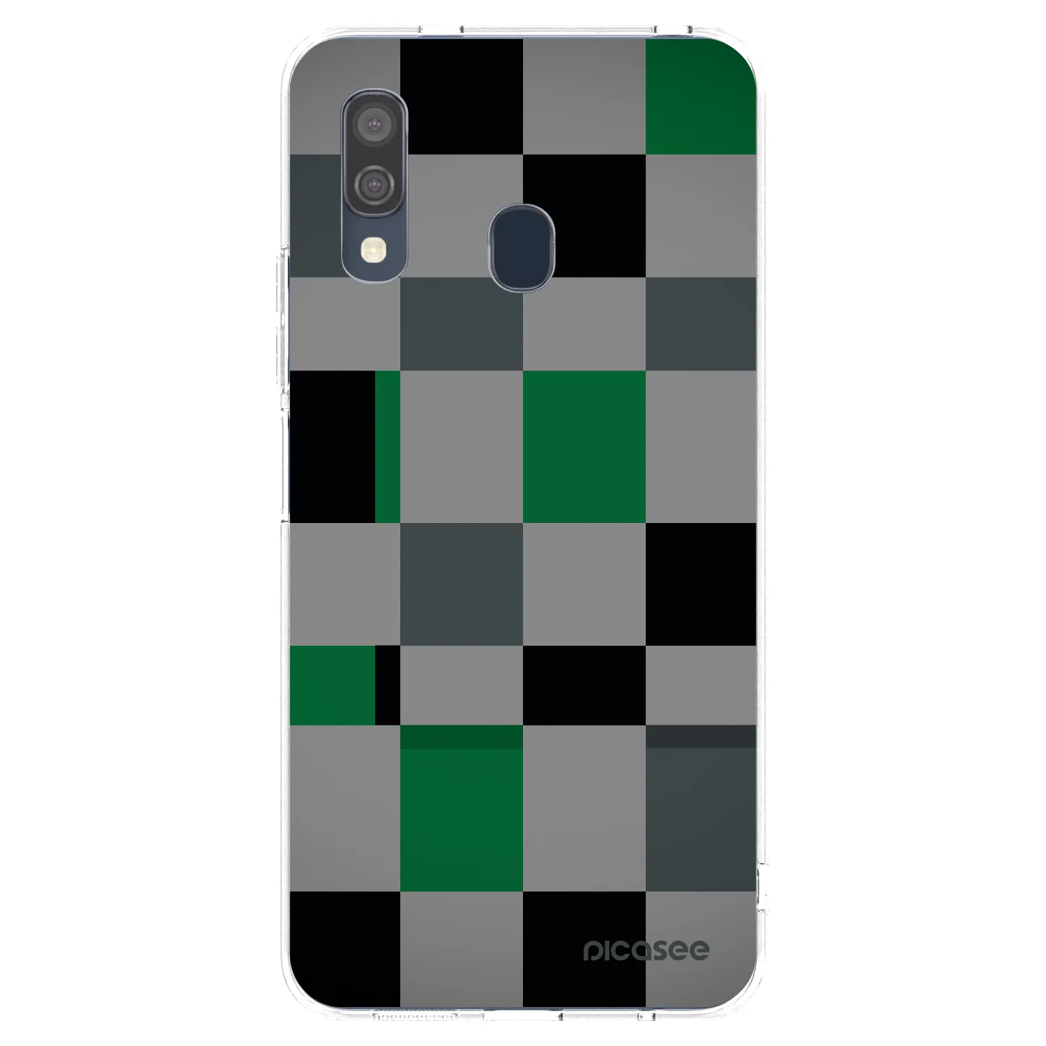 Picasee husă transparentă din silicon pentru Samsung Galaxy A40 A405F - Block Grid