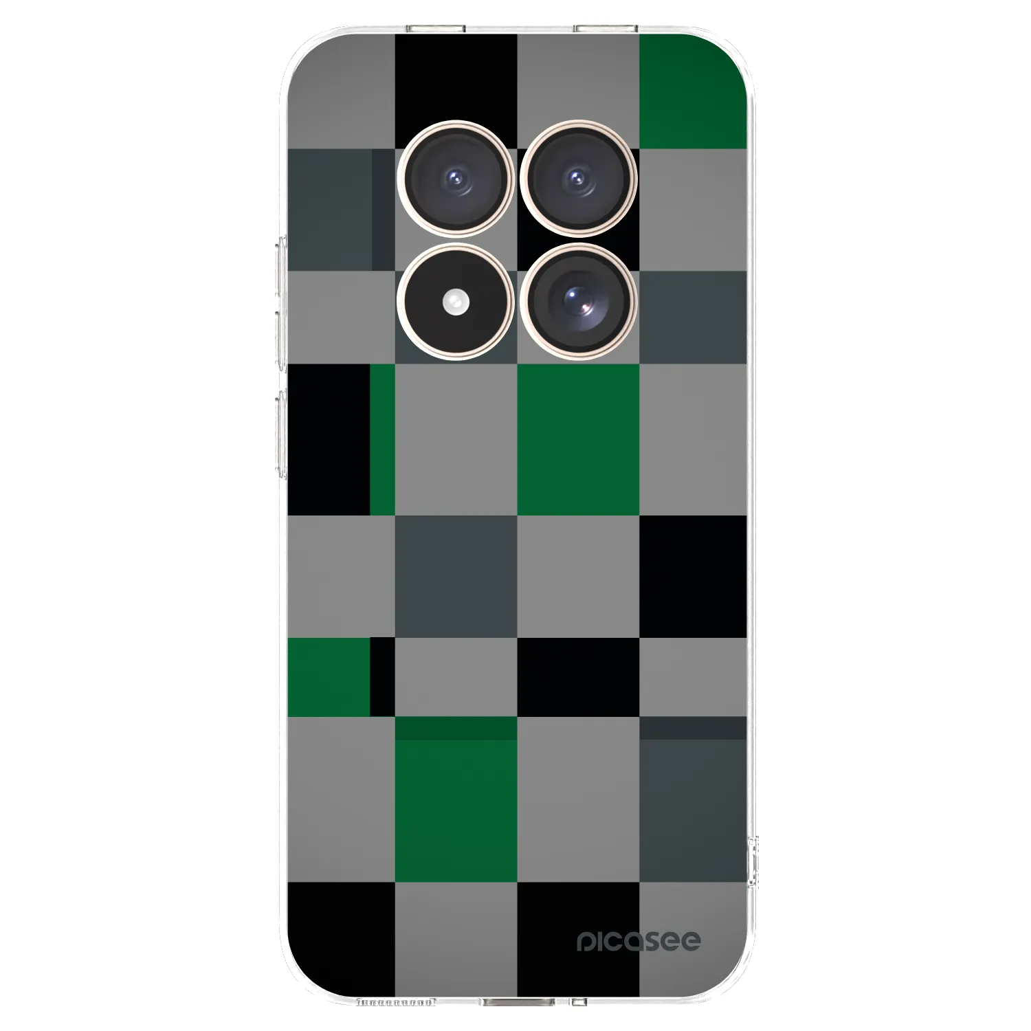 Picasee husă transparentă din silicon pentru Xiaomi Redmi Note 15 Pro 4G - Block Grid