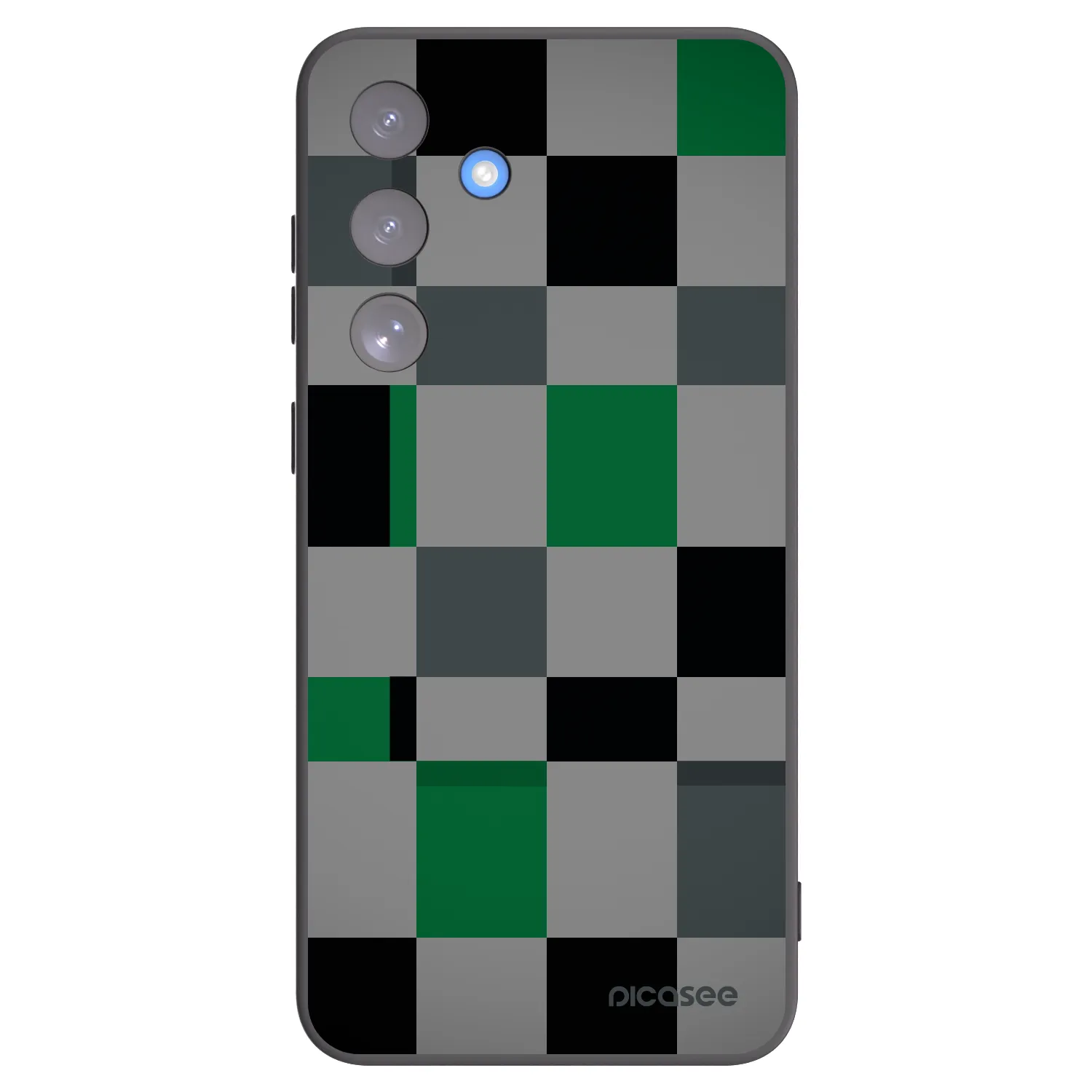 Picasee husă neagră din silicon pentru Samsung Galaxy S25 FE 5G - Block Grid