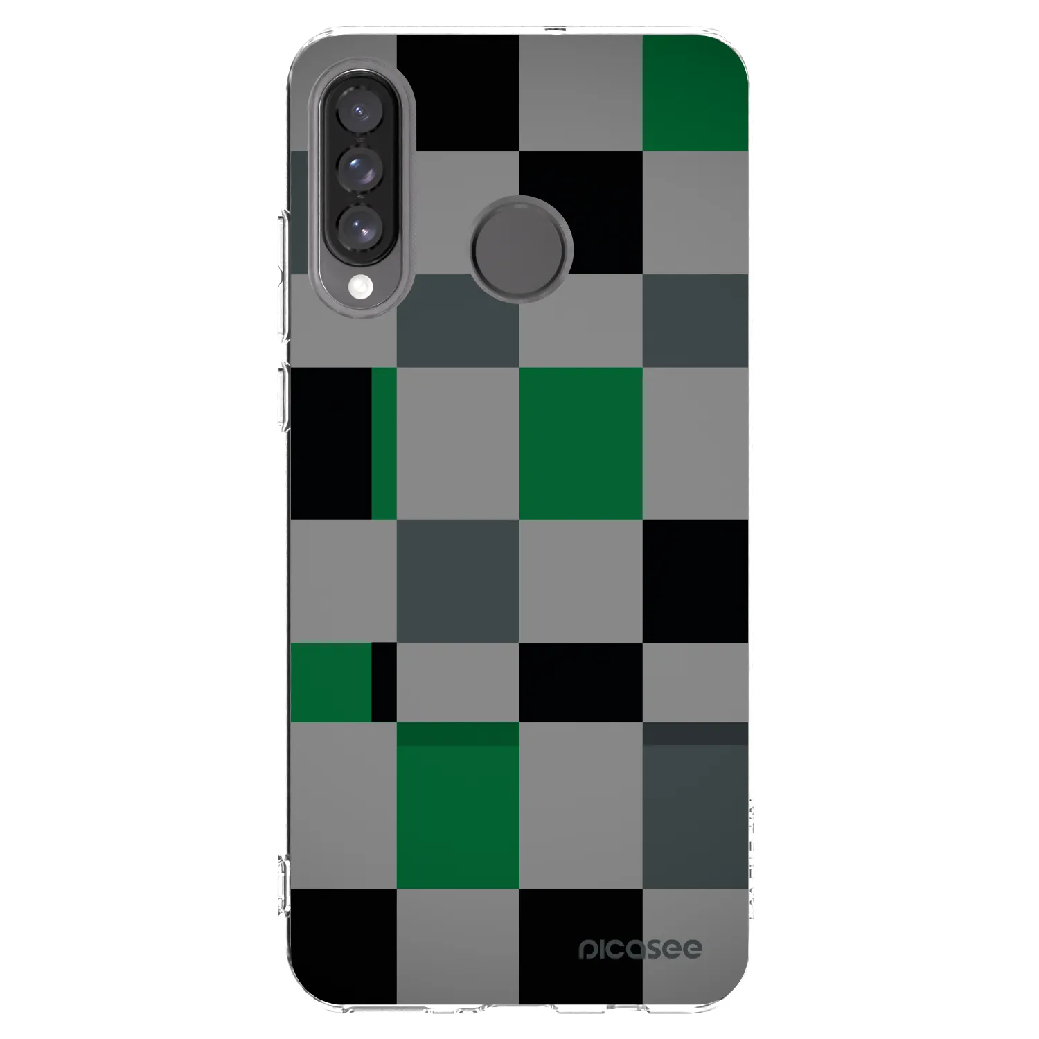 Picasee husă transparentă din silicon pentru Huawei P30 Lite - Block Grid