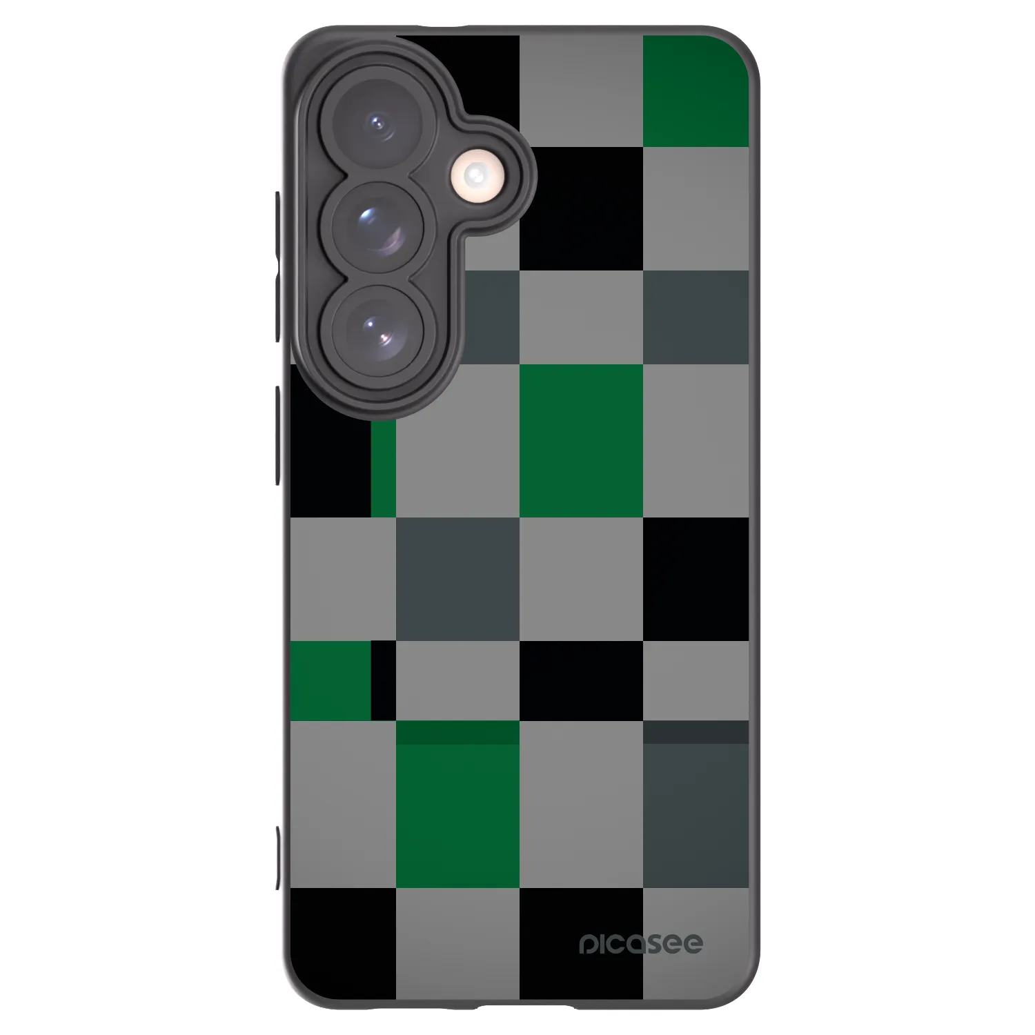 Picasee husă neagră din silicon pentru Samsung Galaxy S26 - Block Grid