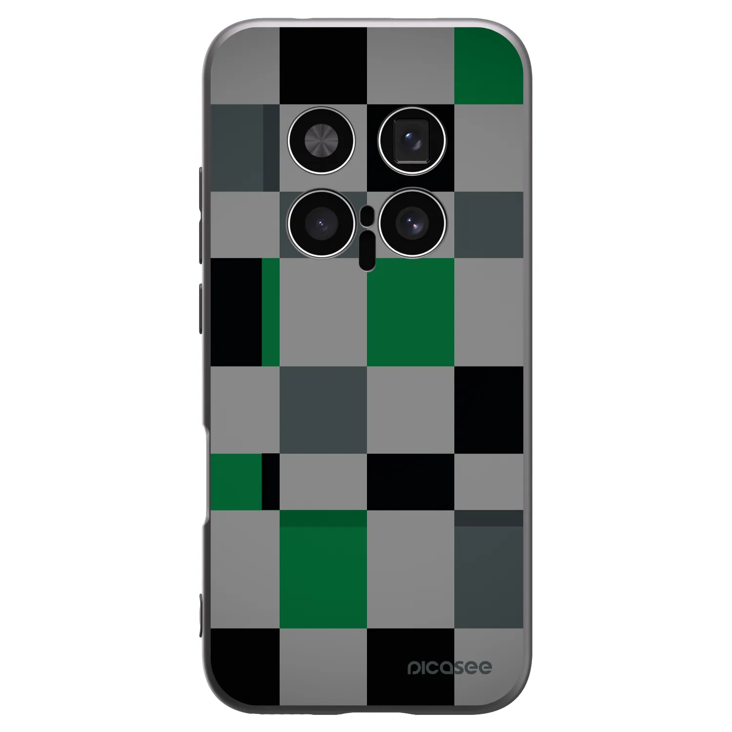 Picasee husă neagră din silicon pentru Honor Magic8 Pro 5G - Block Grid
