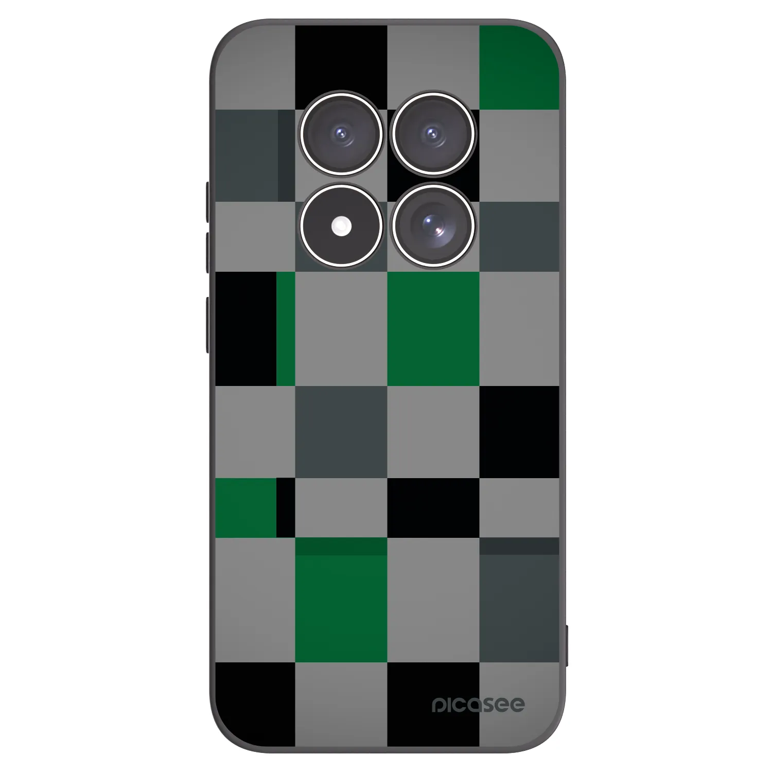 Picasee husă neagră din silicon pentru Xiaomi Redmi Note 15 Pro 5G - Block Grid