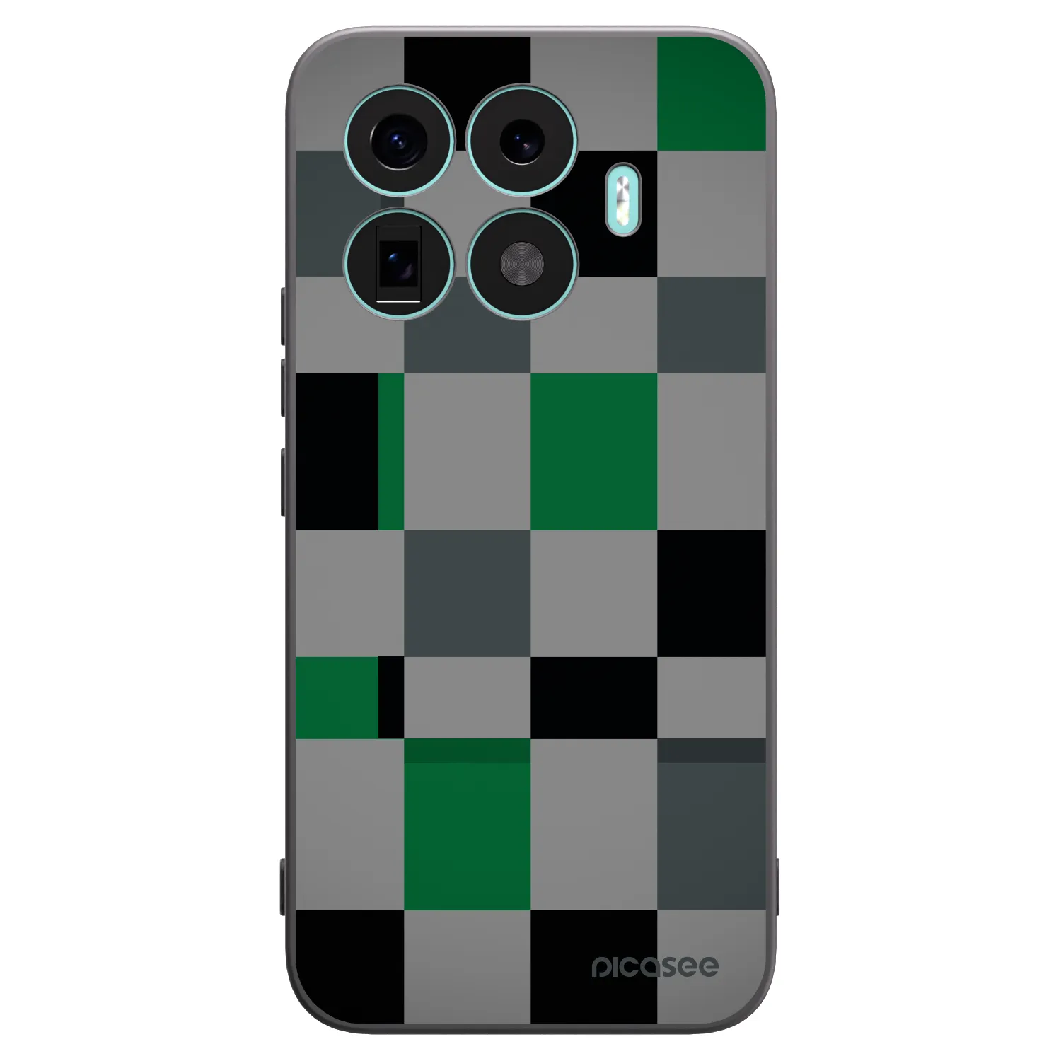 Picasee husă neagră din silicon pentru Xiaomi 17T Pro - Block Grid