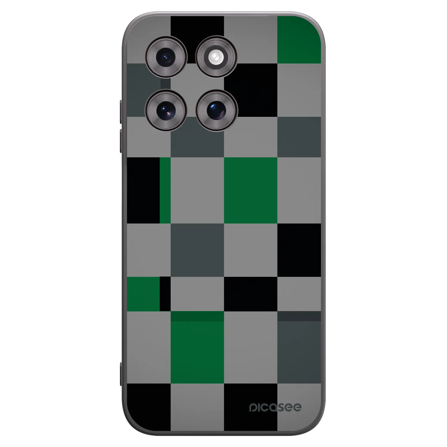 Picasee husă neagră din silicon pentru Motorola Moto G77 - Block Grid