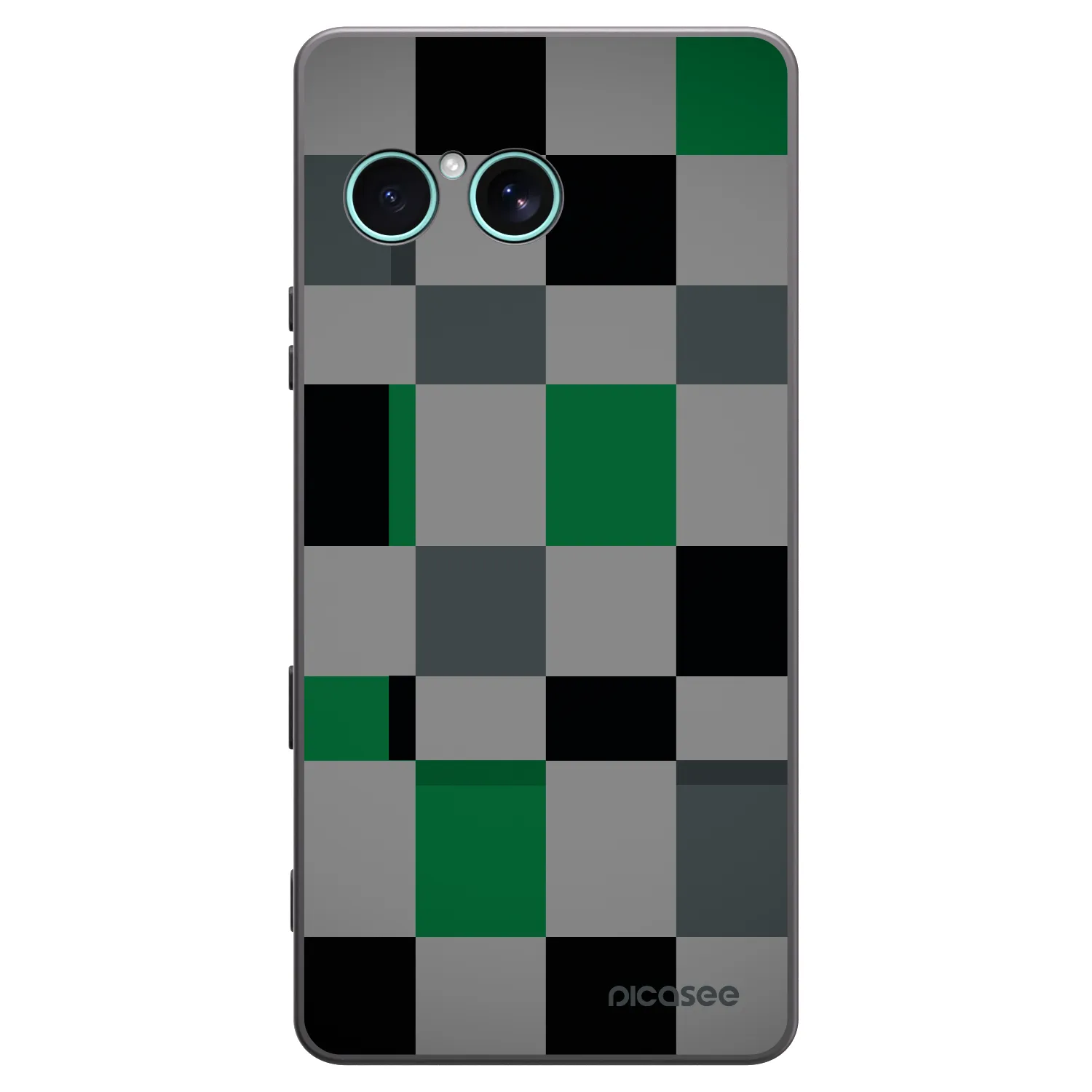 Picasee husă neagră din silicon pentru Sony Xperia 10 VII - Block Grid