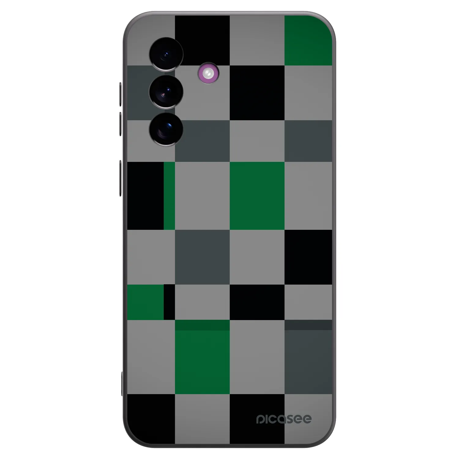 Picasee husă neagră din silicon pentru Samsung Galaxy A37 - Block Grid
