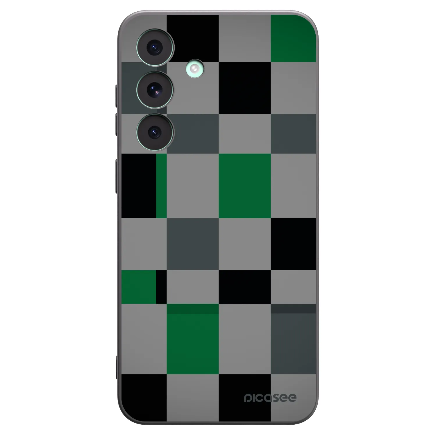 Picasee husă neagră din silicon pentru Samsung Galaxy S26 FE - Block Grid