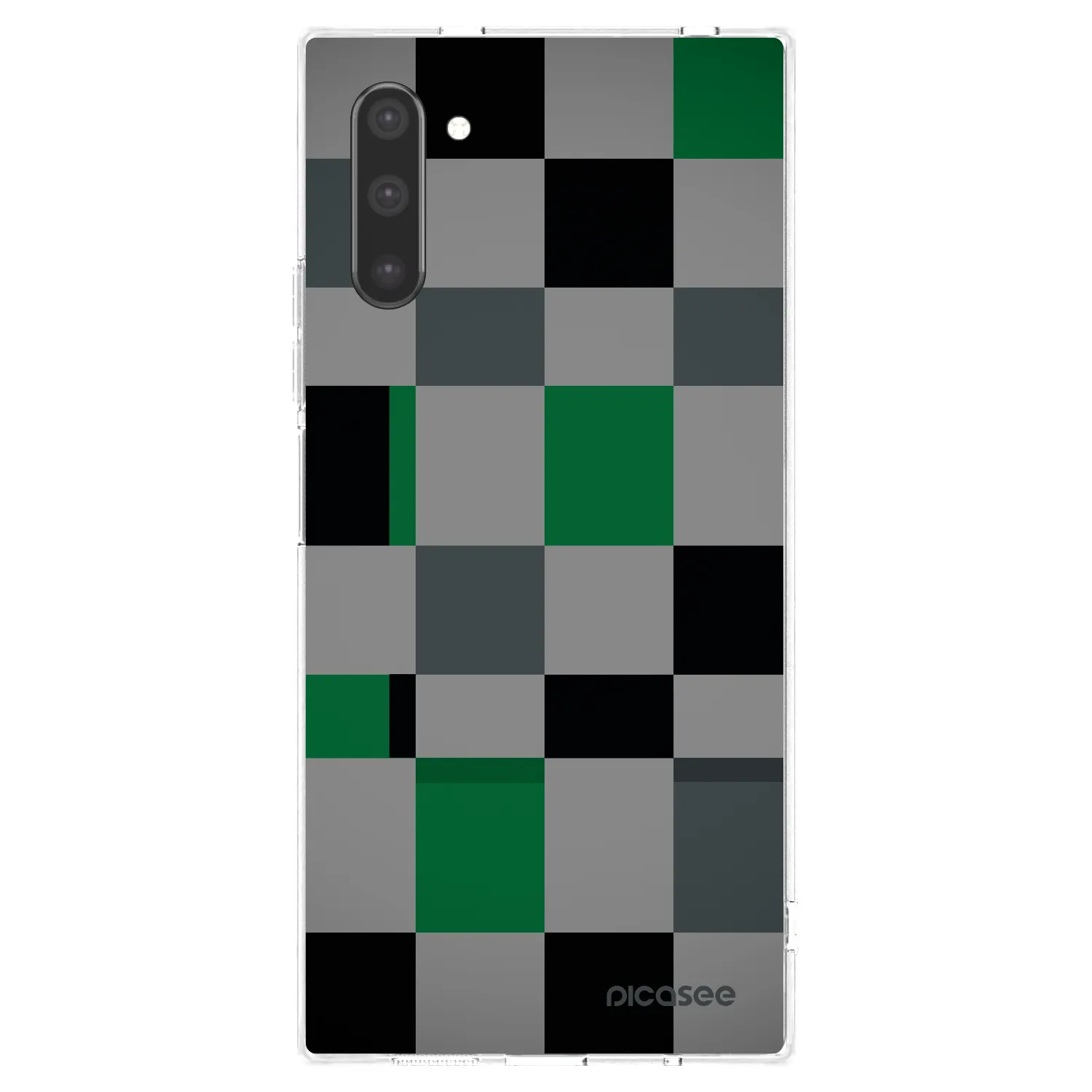 Picasee husă transparentă din silicon pentru Samsung Galaxy Note 10 N970F - Block Grid