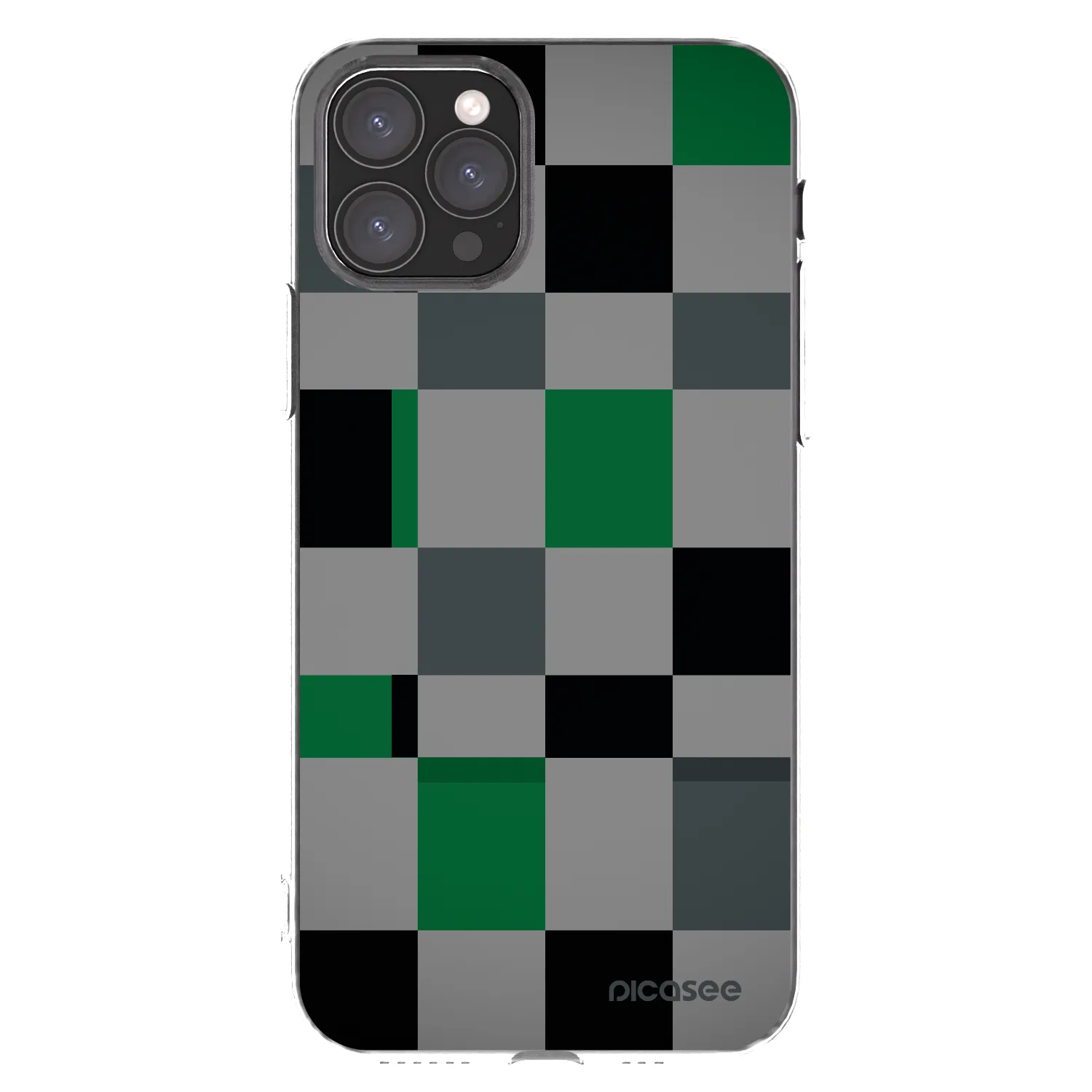 Picasee husă transparentă din silicon pentru Apple iPhone 11 Pro - Block Grid