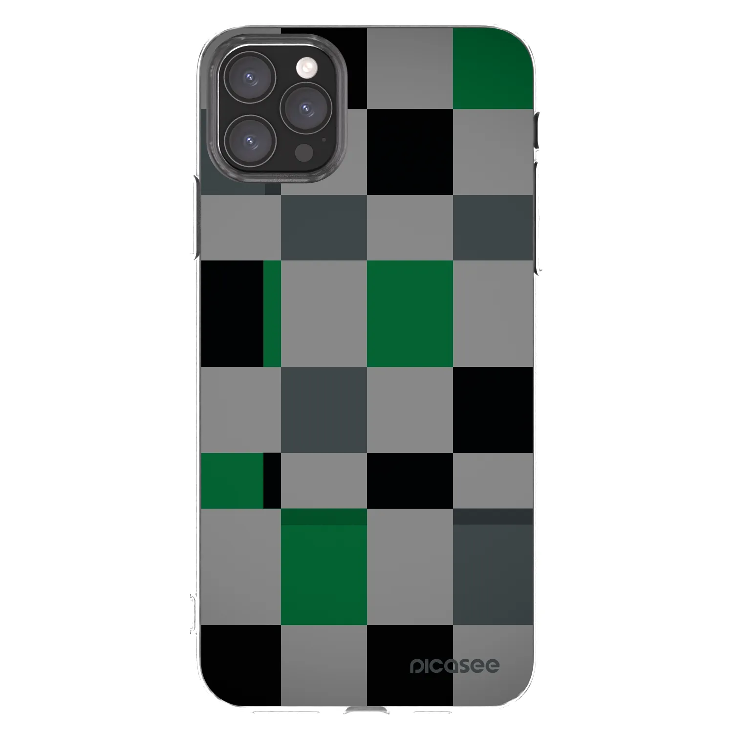 Picasee husă transparentă din silicon pentru Apple iPhone 11 Pro Max - Block Grid