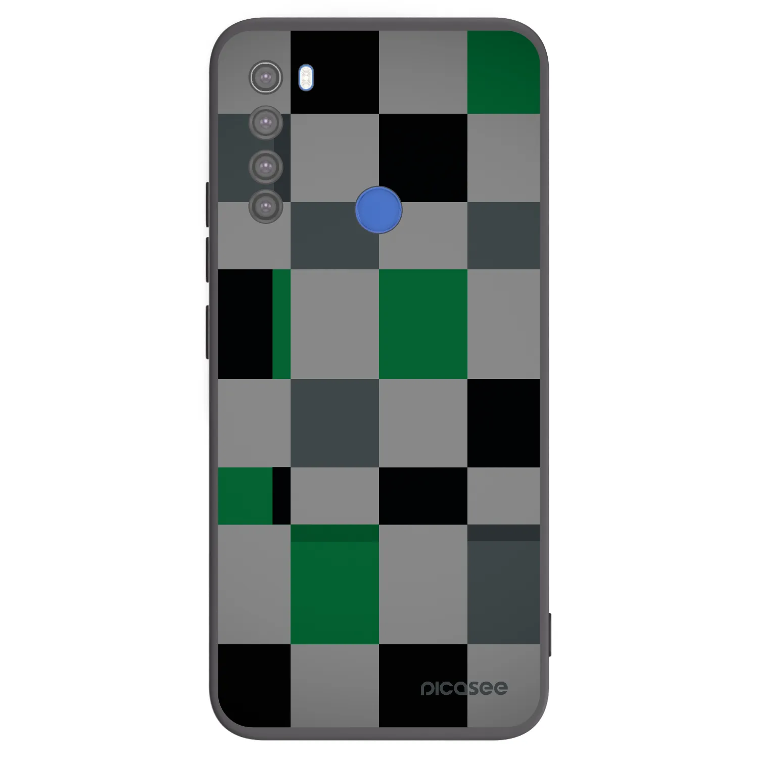 Picasee husă neagră din silicon pentru Xiaomi Redmi Note 8T - Block Grid