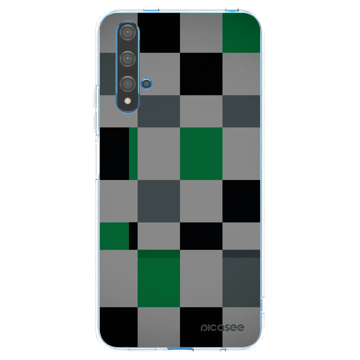 Picasee husă transparentă din silicon pentru Huawei Nova 5T - Block Grid