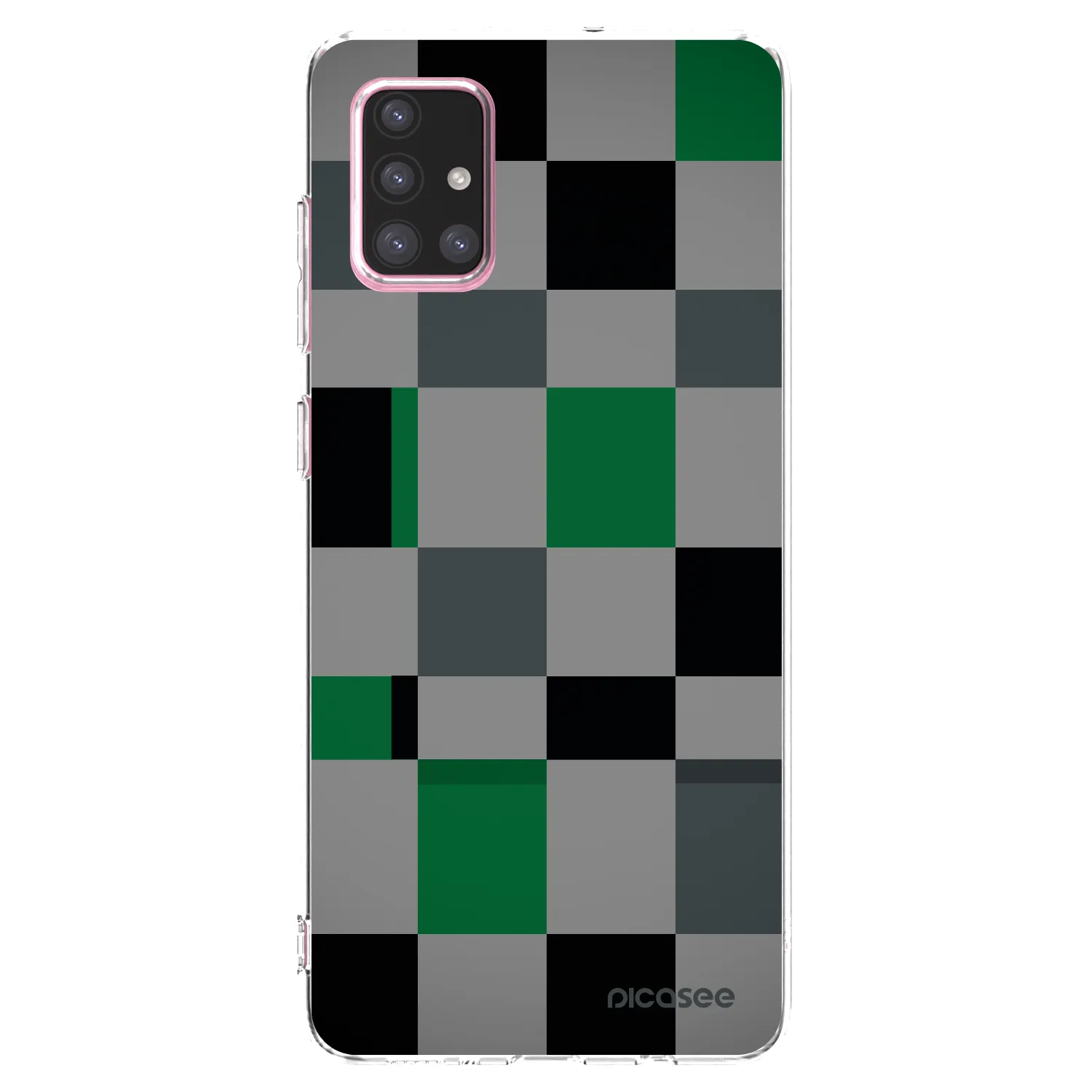 Picasee husă transparentă din silicon pentru Samsung Galaxy A71 A715F - Block Grid